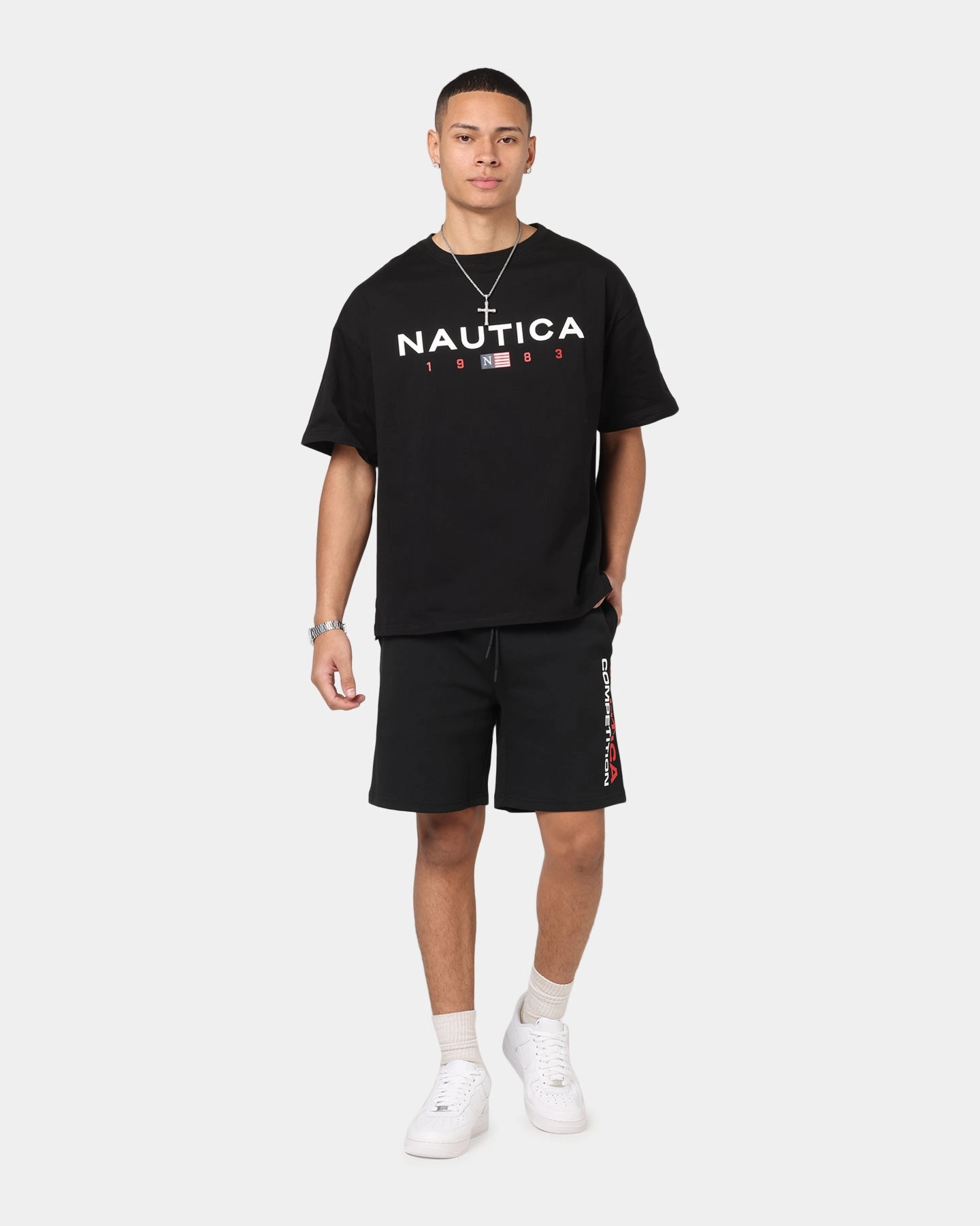 Sweat Wicking Channels Nautica Waterford Fleece Shorts Black
