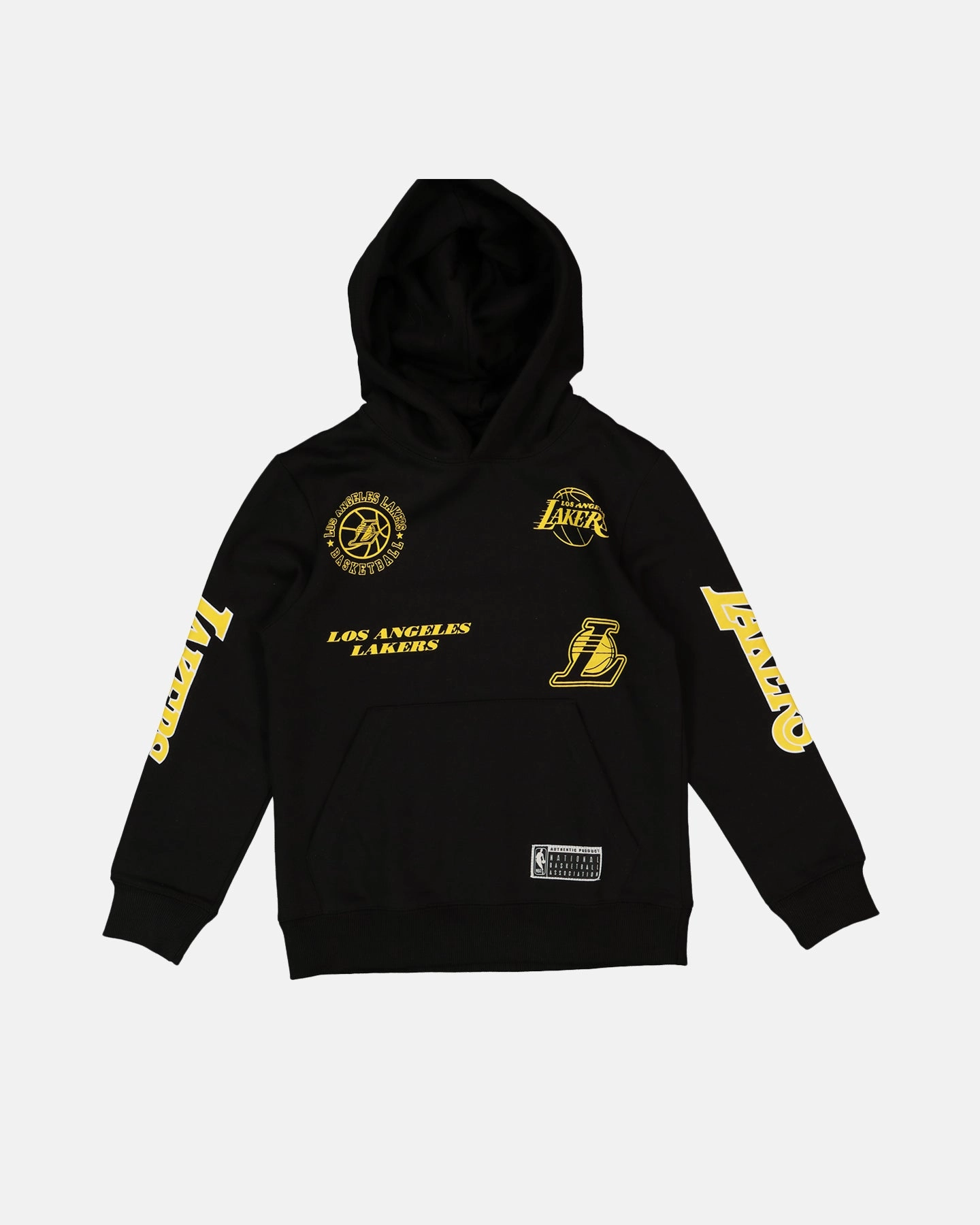 NBA Kids' Los Angeles Lakers Union Fleece Hoodie Black LowProfileLogo