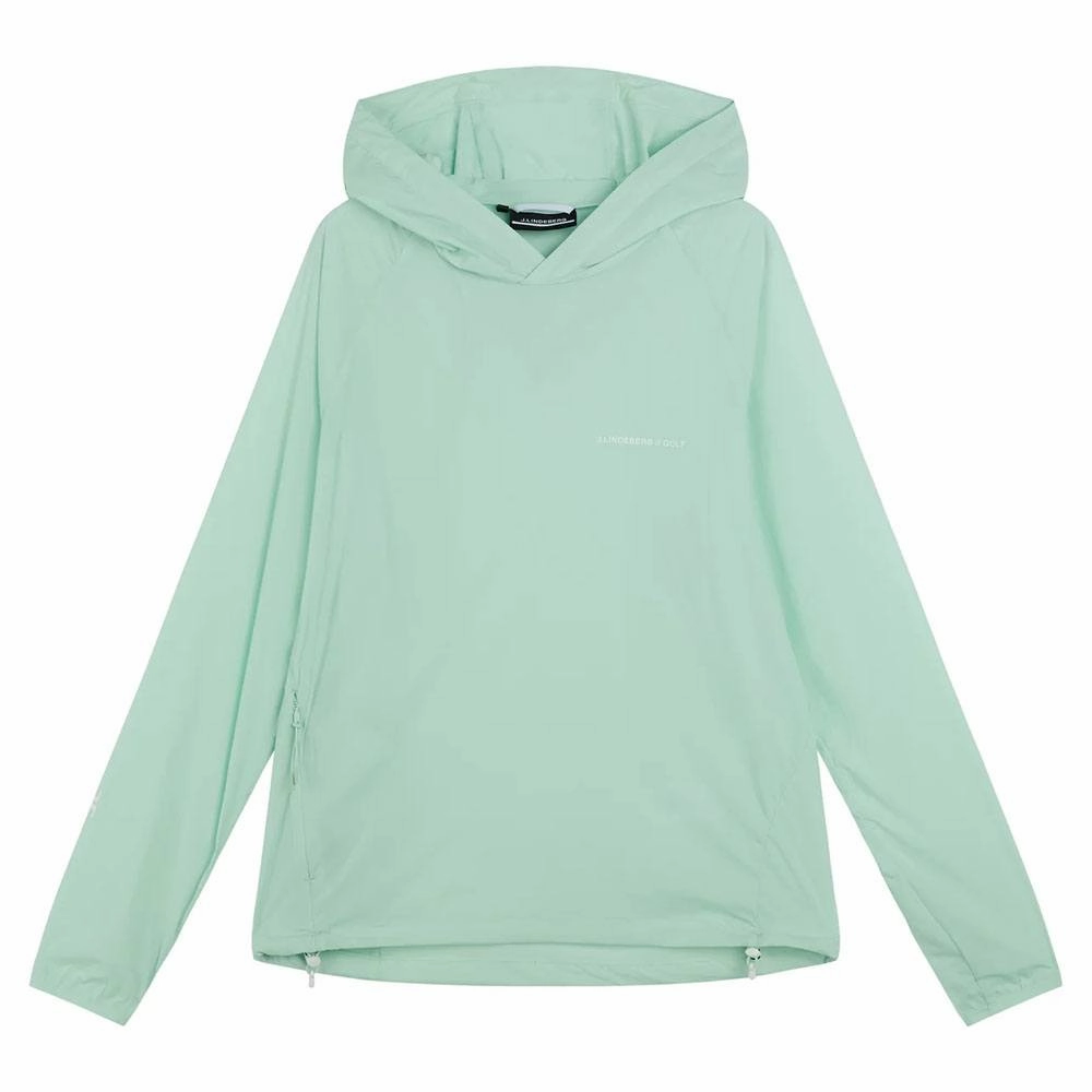 Eco Friendly Material PFC Free Waterproofing J.Lindeberg Arron Stretch Wind Hoodie Golf Jacket Honeydew - SS23 Men