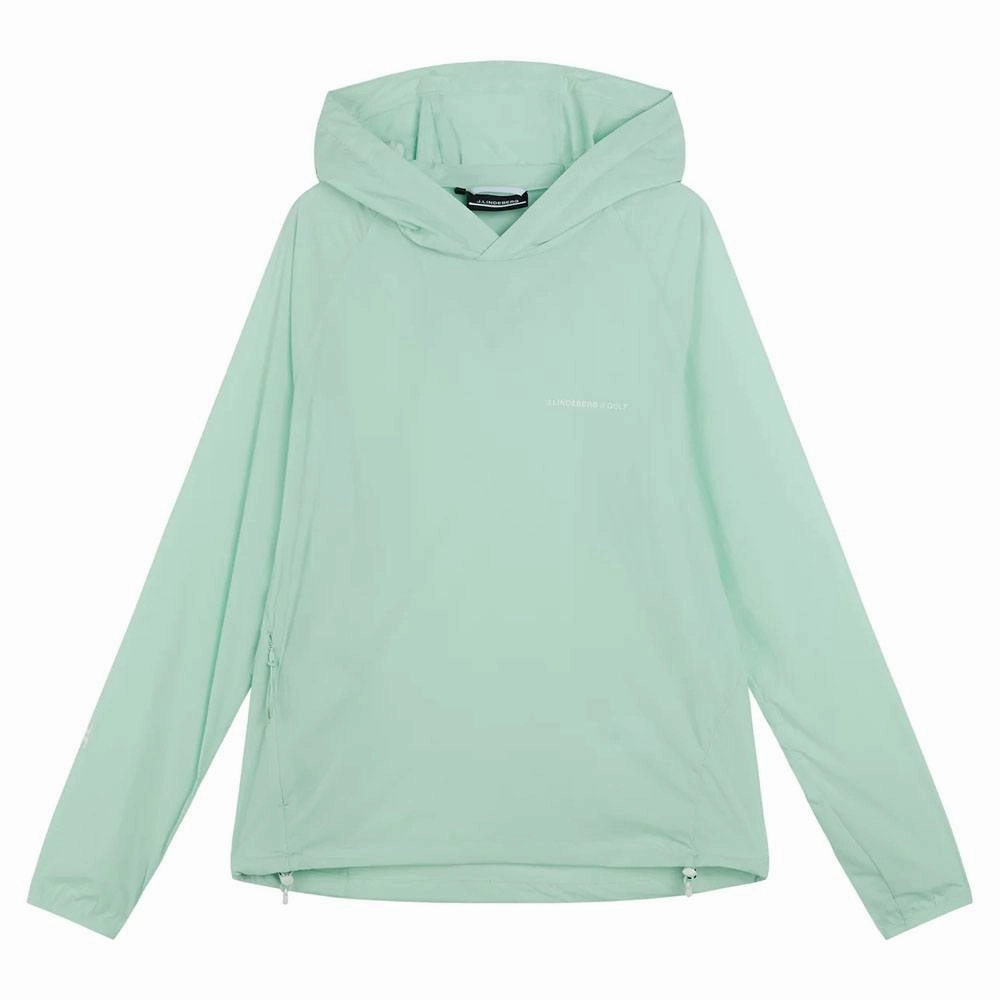 J.Lindeberg Arron Stretch Wind Hoodie Golf Jacket Honeydew - SS23 Men Performance - measured