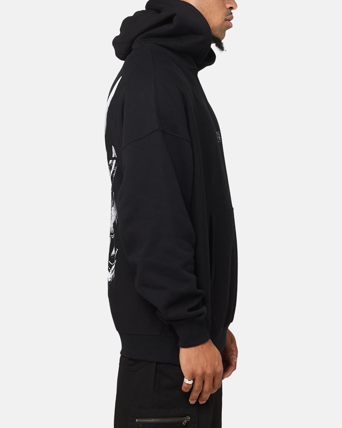 The Anti Order Oni Mask Boxy Hoodie Black Emblem Thermal regulation