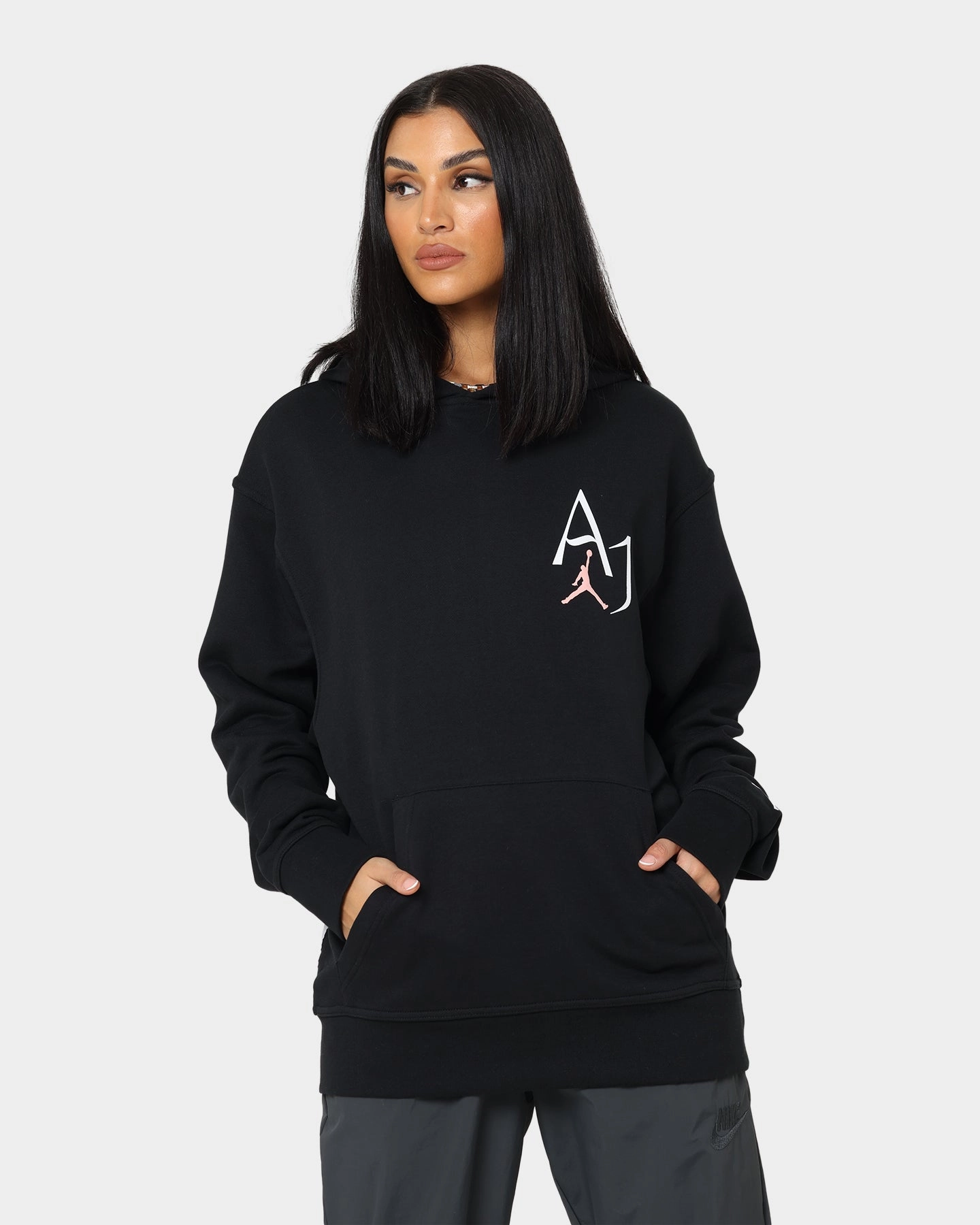 Jordan Sport DNA Fleece Hoodie Black Reinforced Shoulder Panels Removable Inner Layer