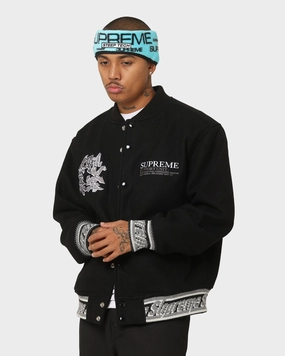 Dynamic Feel Supreme Support Unit Varsity Jacket Black