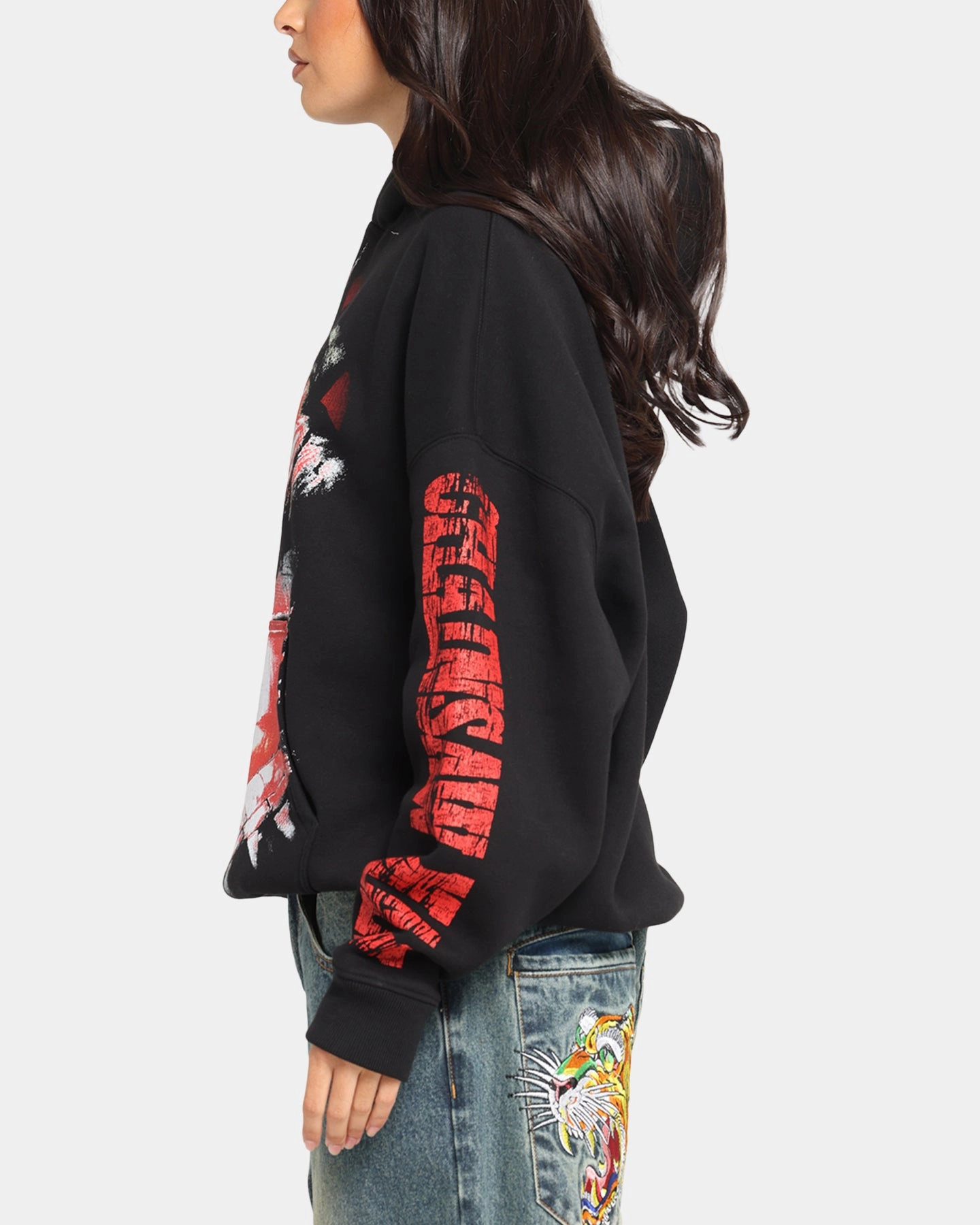 Badge Goat Crew X Chainsaw Man Premium Hoodie Black