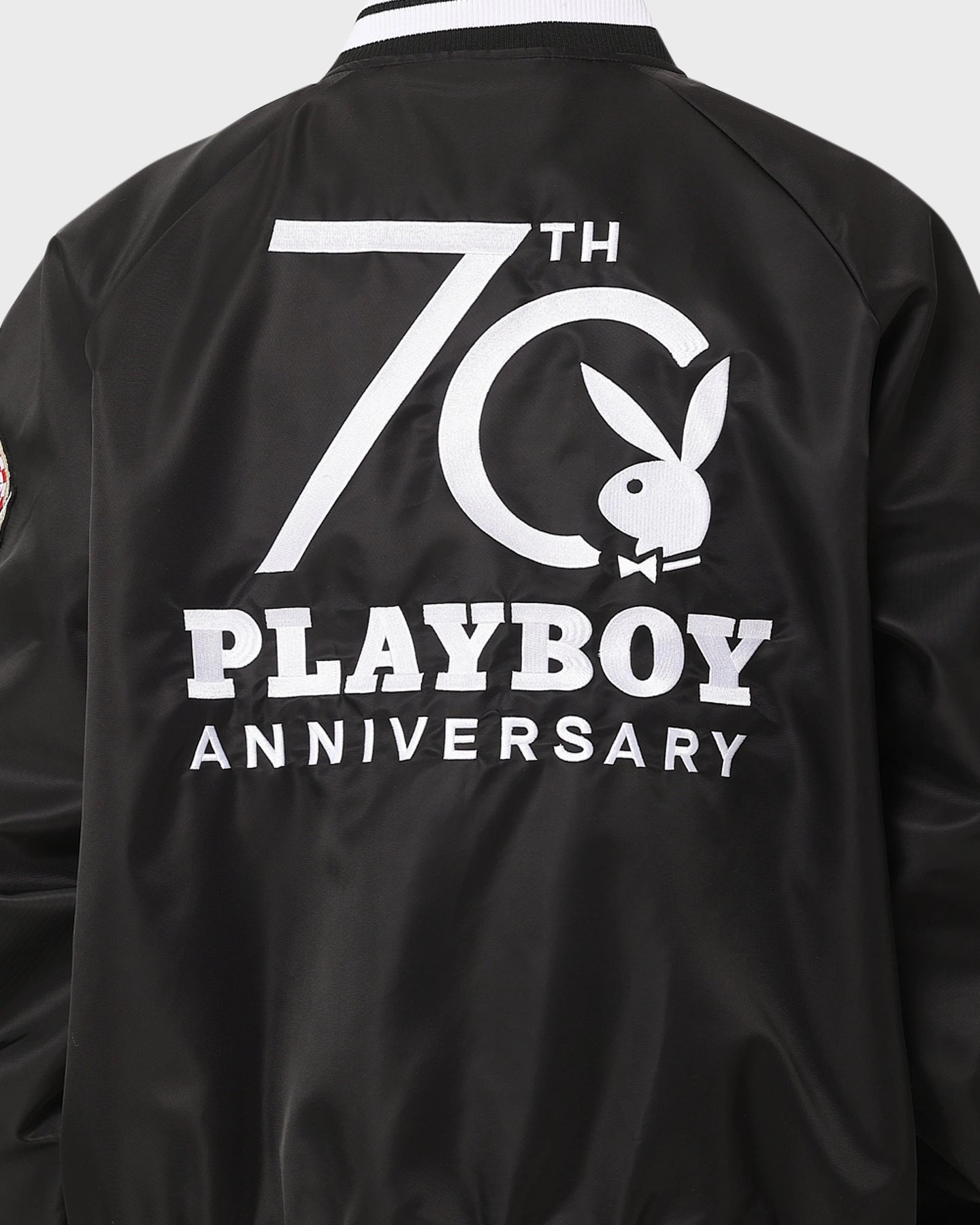 Articulated Sleeve Cut Street Ready Playboy 70th Playboy Jacket Black