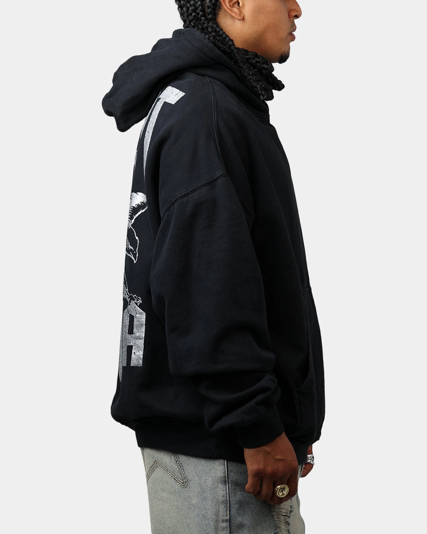 Focus Gloves Saint Morta Ride Or Die Boxy Hoodie Black