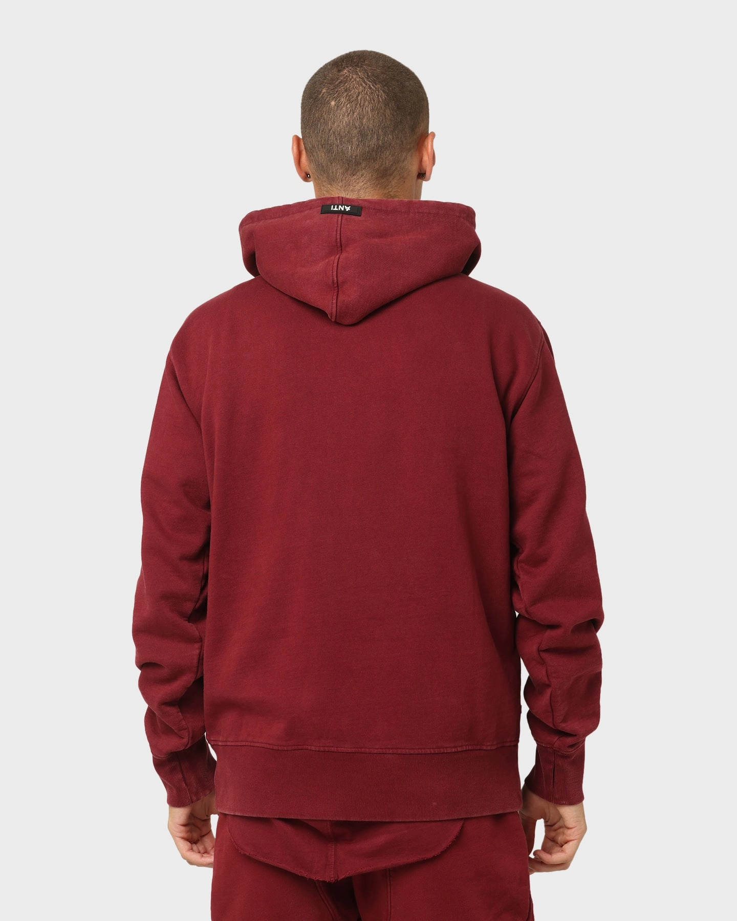 The Anti Order Anti Essential Hoodie Vintage Maroon Zippered Pockets