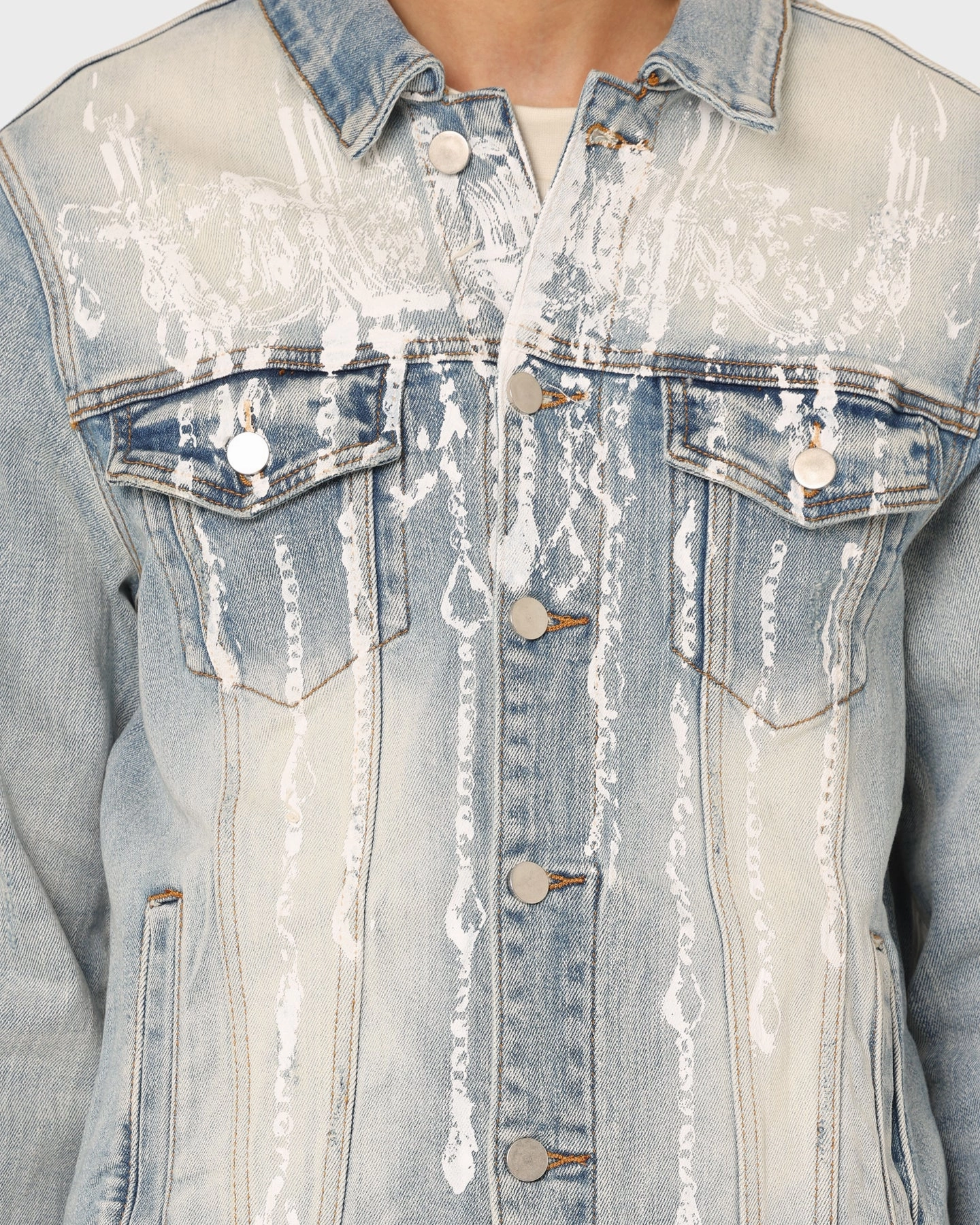 Lifted Anchors Manhattan Denim Jacket Blue Sticker Shock Absorbent Padding