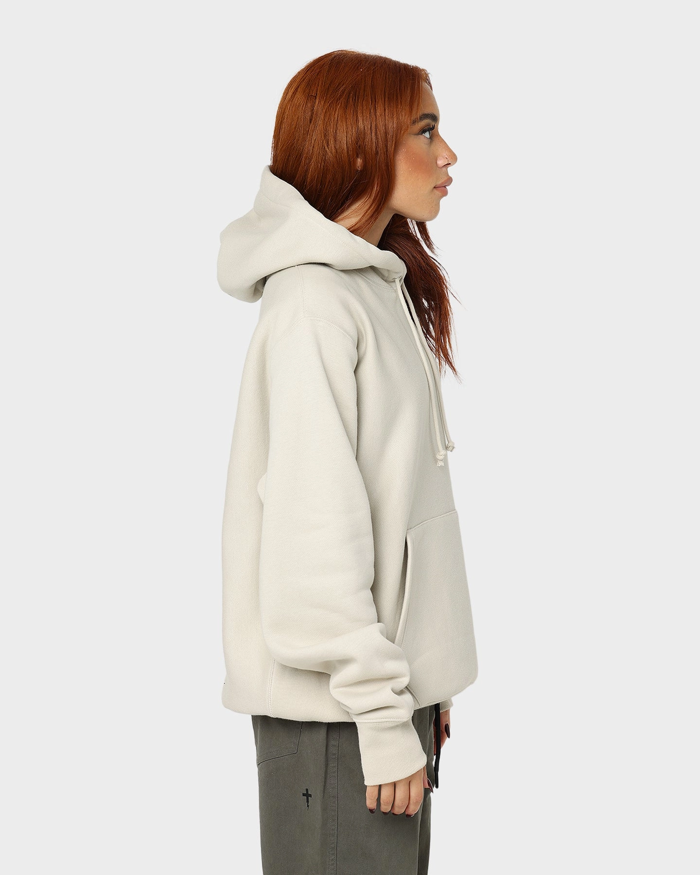 Champion Reverse Weave Small C Hoodie Pebblestone Overcome