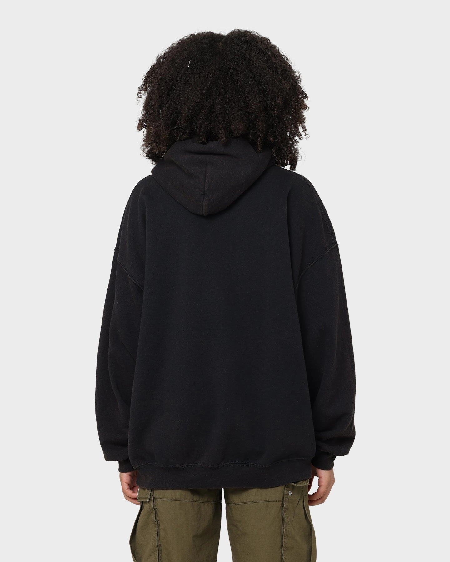NonBulky Midweight Build Cozy Lining Goat Crew License Vintage Hoodie Black Wash