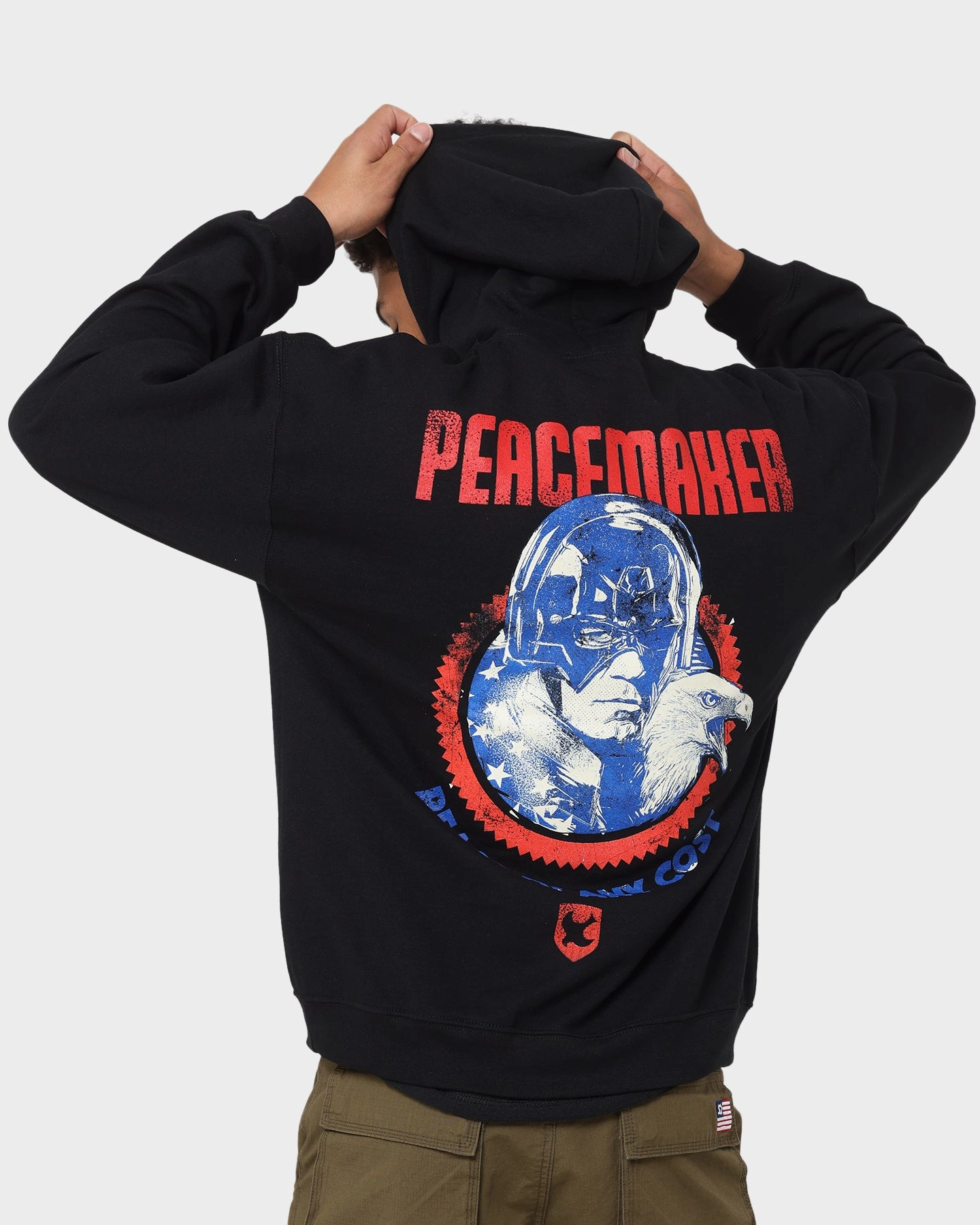 Goat Crew X Peacemaker Peace At Any Cost Hoodie Black Hooded Version