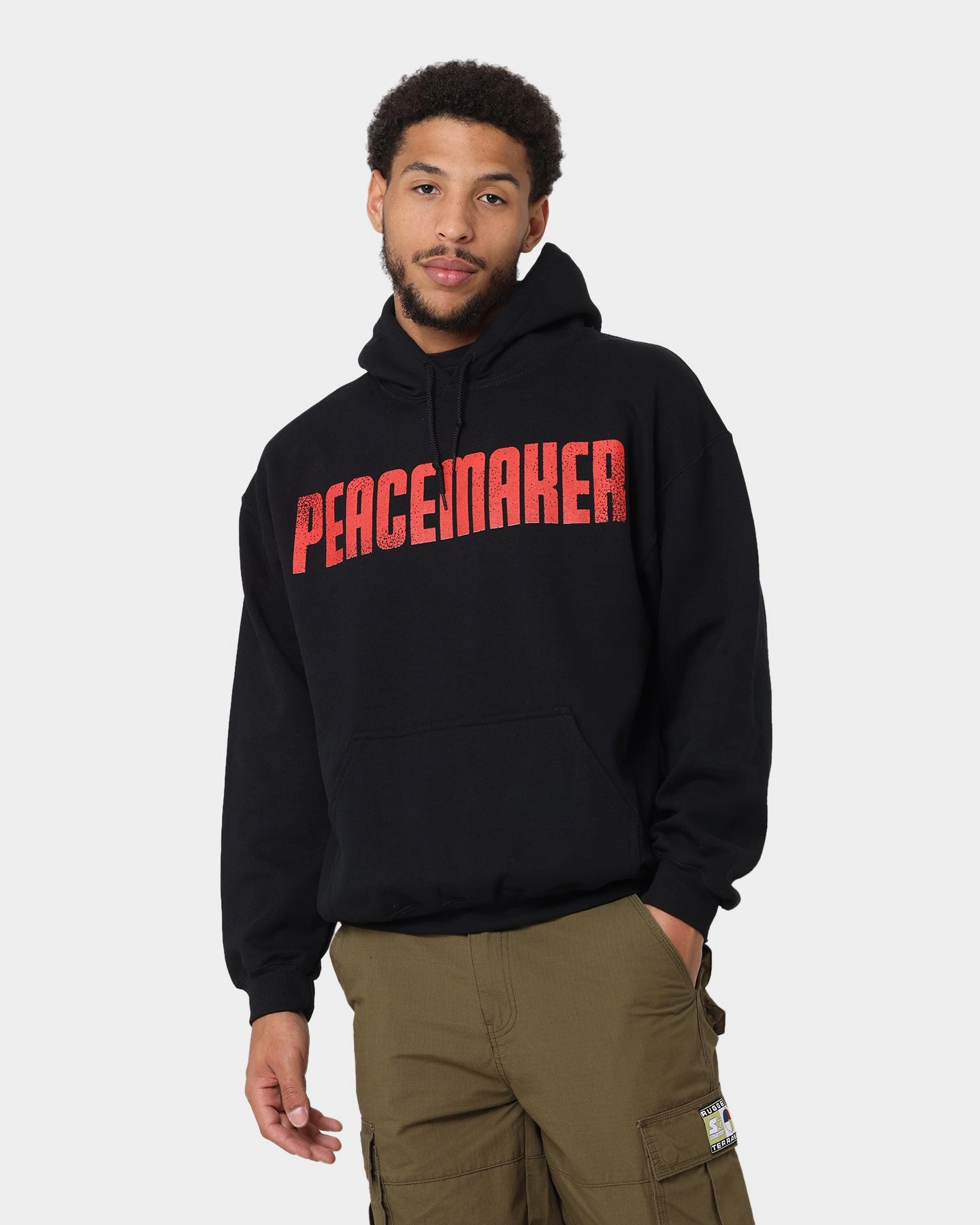 Goat Crew X Peacemaker Peace At Any Cost Hoodie Black High Quality StretchMaterial