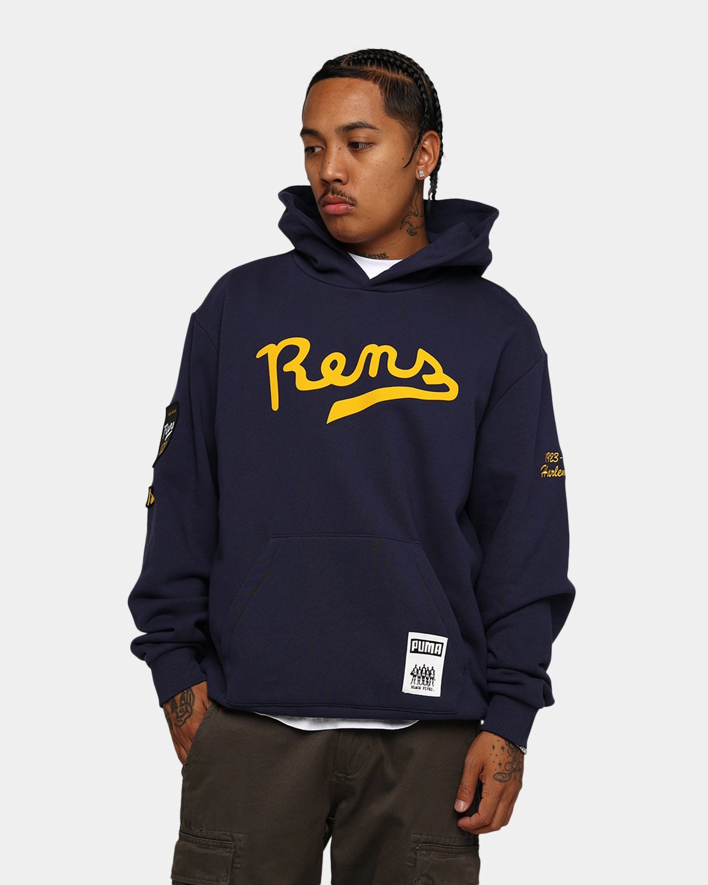 Cream ZipperClosure Puma Rens 100 Hoodie Puma Navy