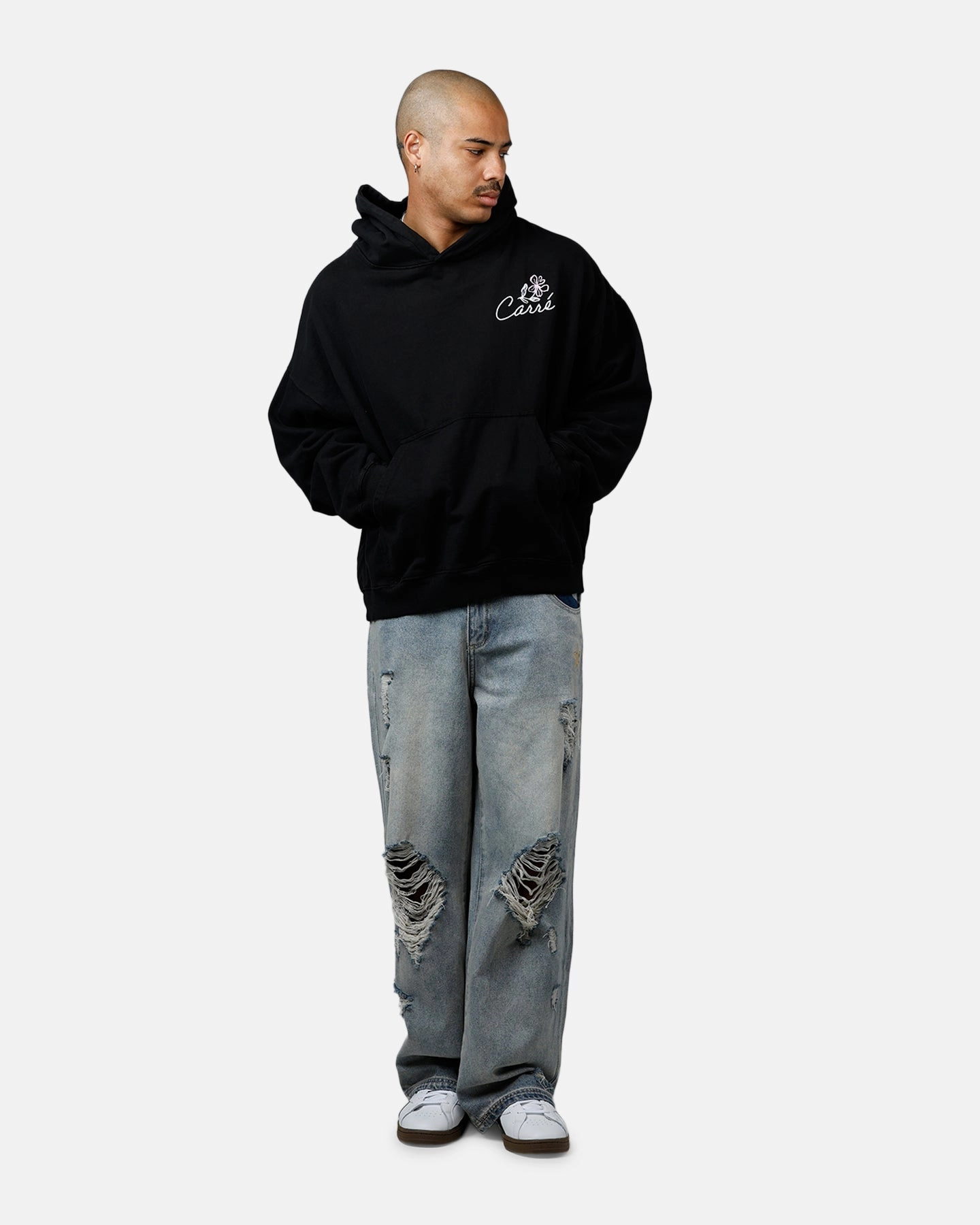 Carre Hand Picked Hoodie Black Windproof Barrier Easy Fit
