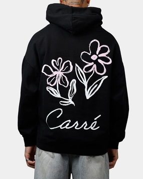 Carre Hand Picked Hoodie Black Casual Style Reflective Trim