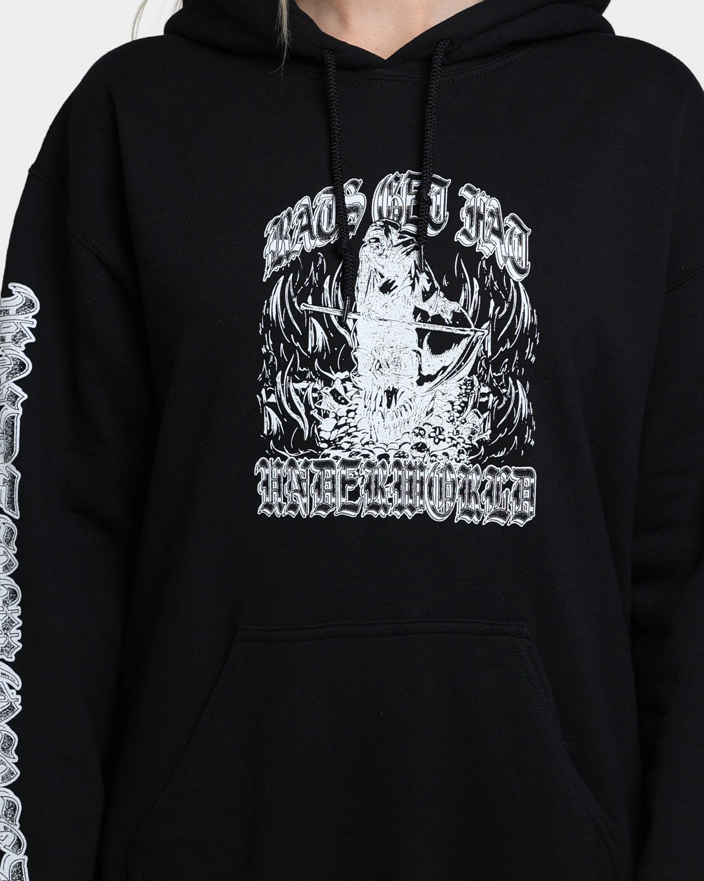 Rats Get Fat Underworld Hoodie Black Insulated Lining