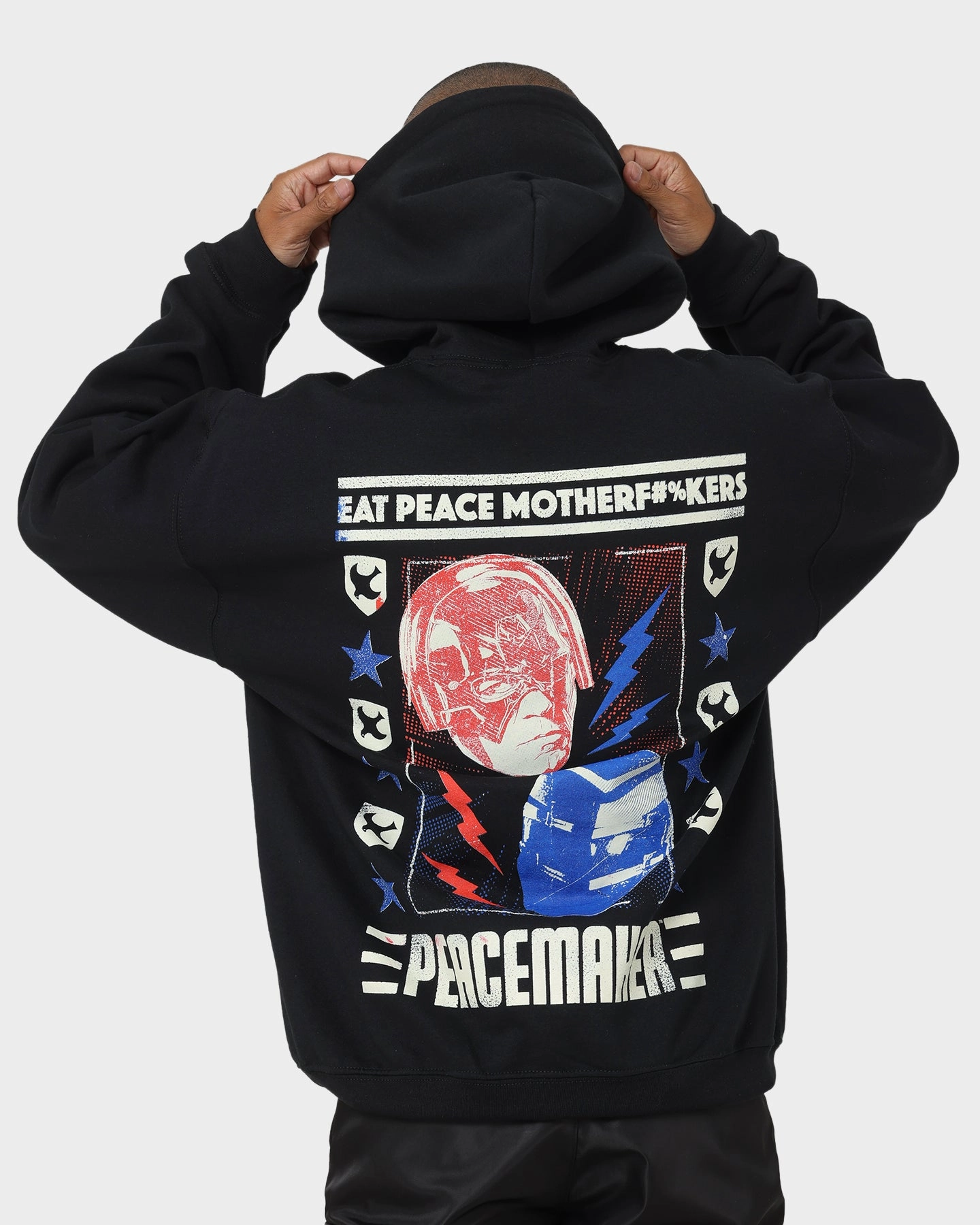 Goat Crew X Peacemaker Eat Peace MF Hoodie Black Zippered Vents birthday