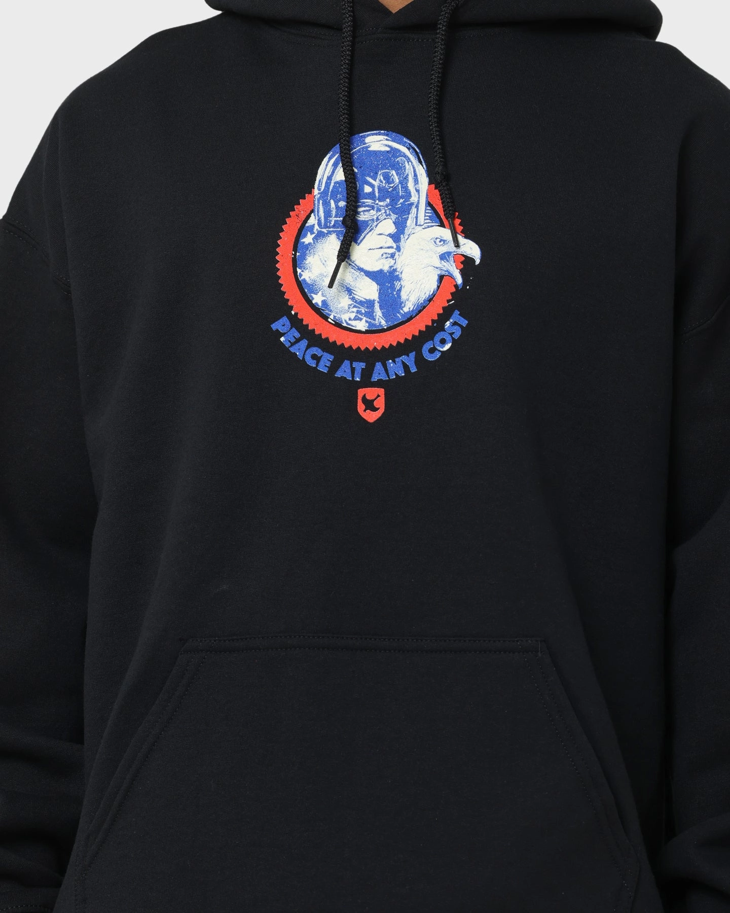 Ventilated Back Panel mass - produced Goat Crew X Peacemaker Eat Peace MF Hoodie Black