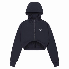 WAAC Bolero Hoodie Golf Jacket Dark Navy - FW24 Women Eco Friendly Material Extra Layer Piece