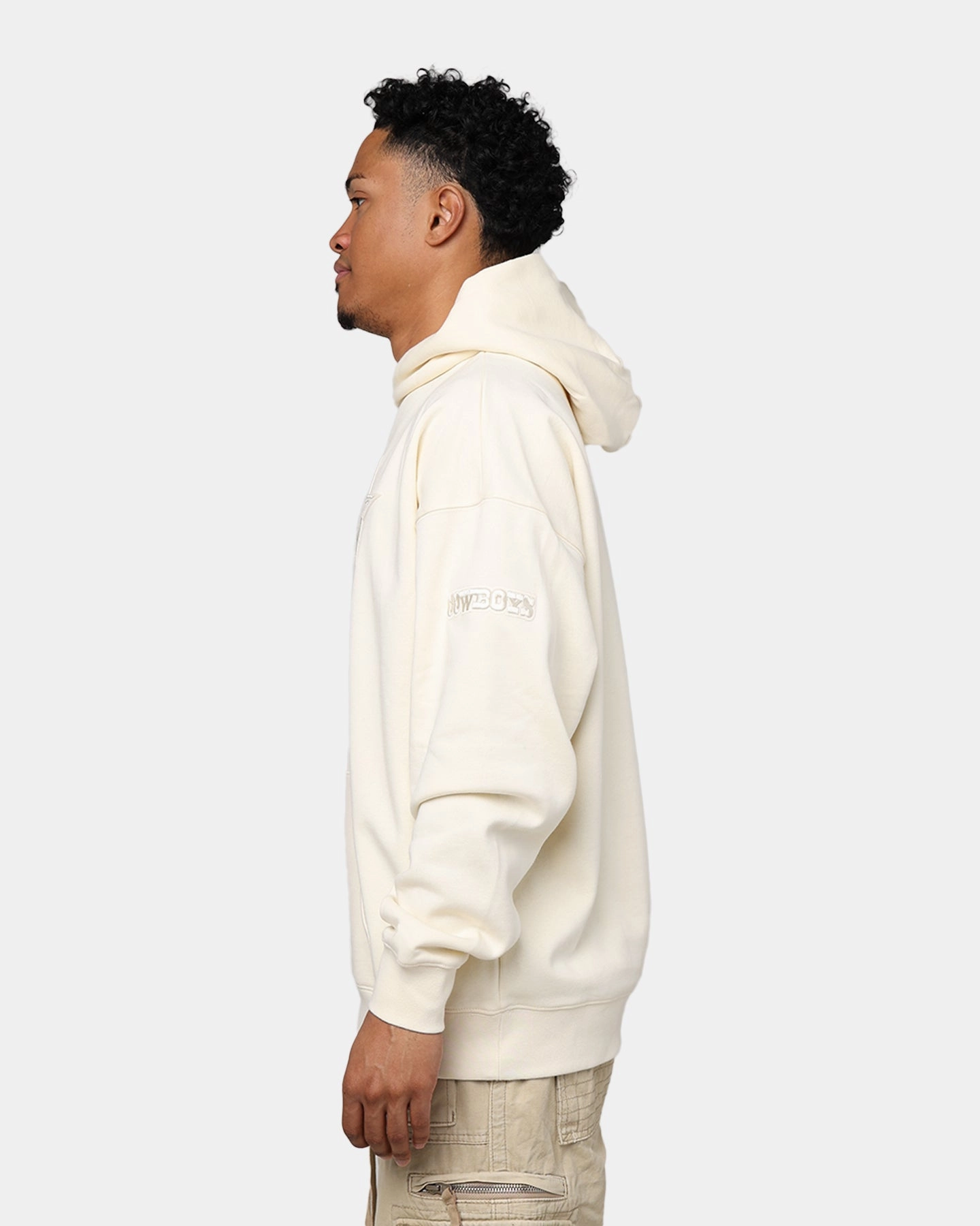 models Pro Standard Dallas Cowboys Drop Shoulder Hoodie Eggshell