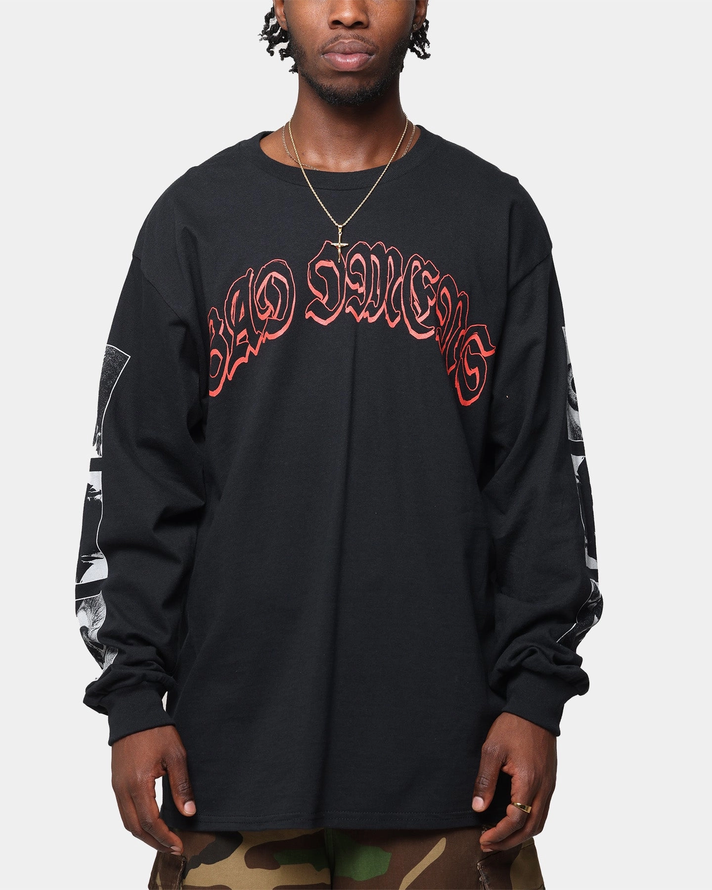 Bad Omens Photo Boxes Long Sleeve T-Shirt Black Wrinkle Free Fabric