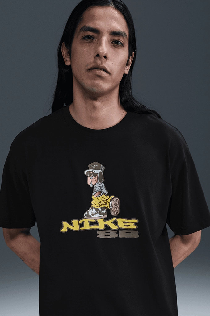 Nike SB Max90 Dunk Dog Tee Durable Ribbed Hem