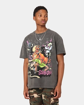 Goat Crew X Scooby-Doo Ruh Roh Heavyweight Vintage T-Shirt Black Wash Versatile Trend