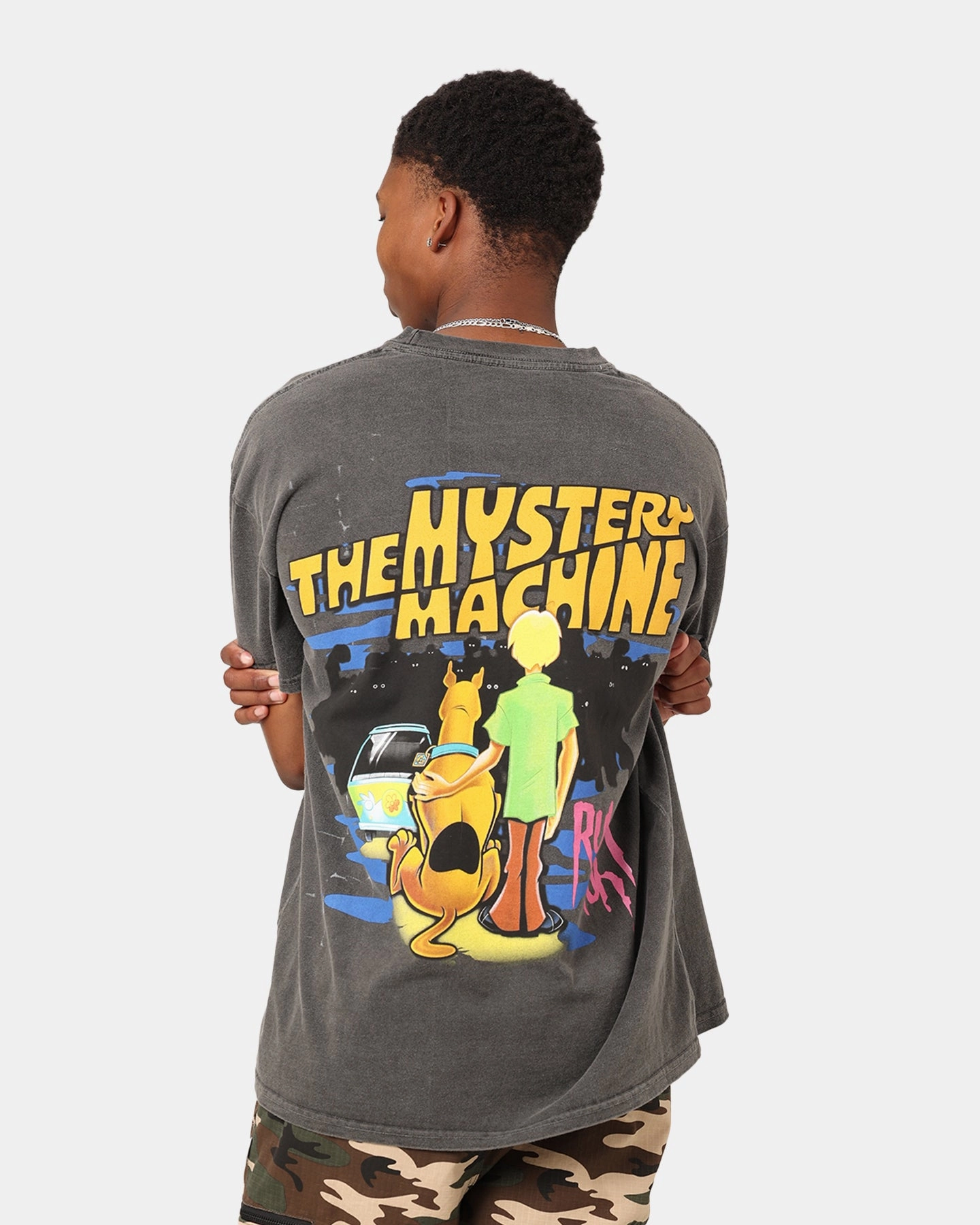 Goat Crew X Scooby-Doo Ruh Roh Heavyweight Vintage T-Shirt Black Wash Soft and Light Street Style Trend