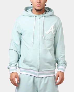 New Era Atlanta Braves 'Logo Select Mint' Full Zip Hoodie Mint/White Dance