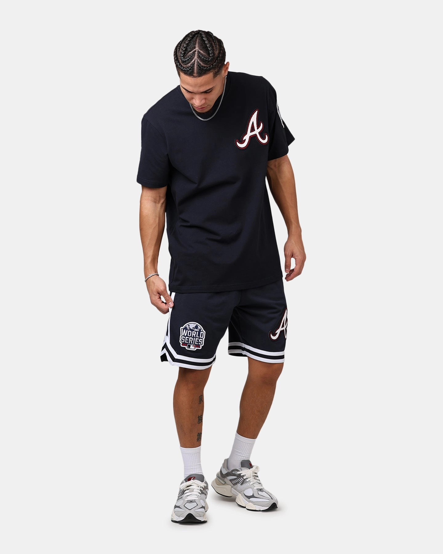 Anti Pilling Technology Tear Resistant Weave New Era Atlanta Braves 'Logo Select Official Team Colors' Shorts OTC