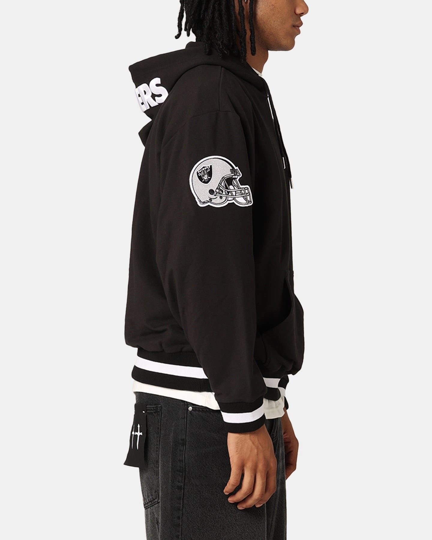 Awareness Windproof Outer Layer New Era Las Vegas Raiders Hoodie Black