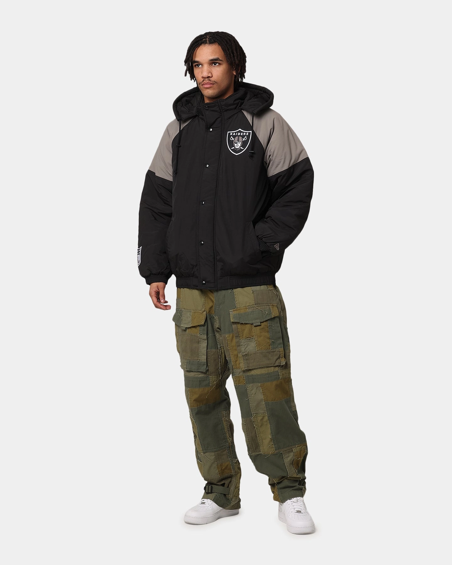 Expandable Sleeve Cuffs Period New Era Las Vegas Raiders Jacket Official Team Colours