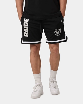 Flexible Side Panels New Era Las Vegas Raiders Mesh Glow Shorts Black