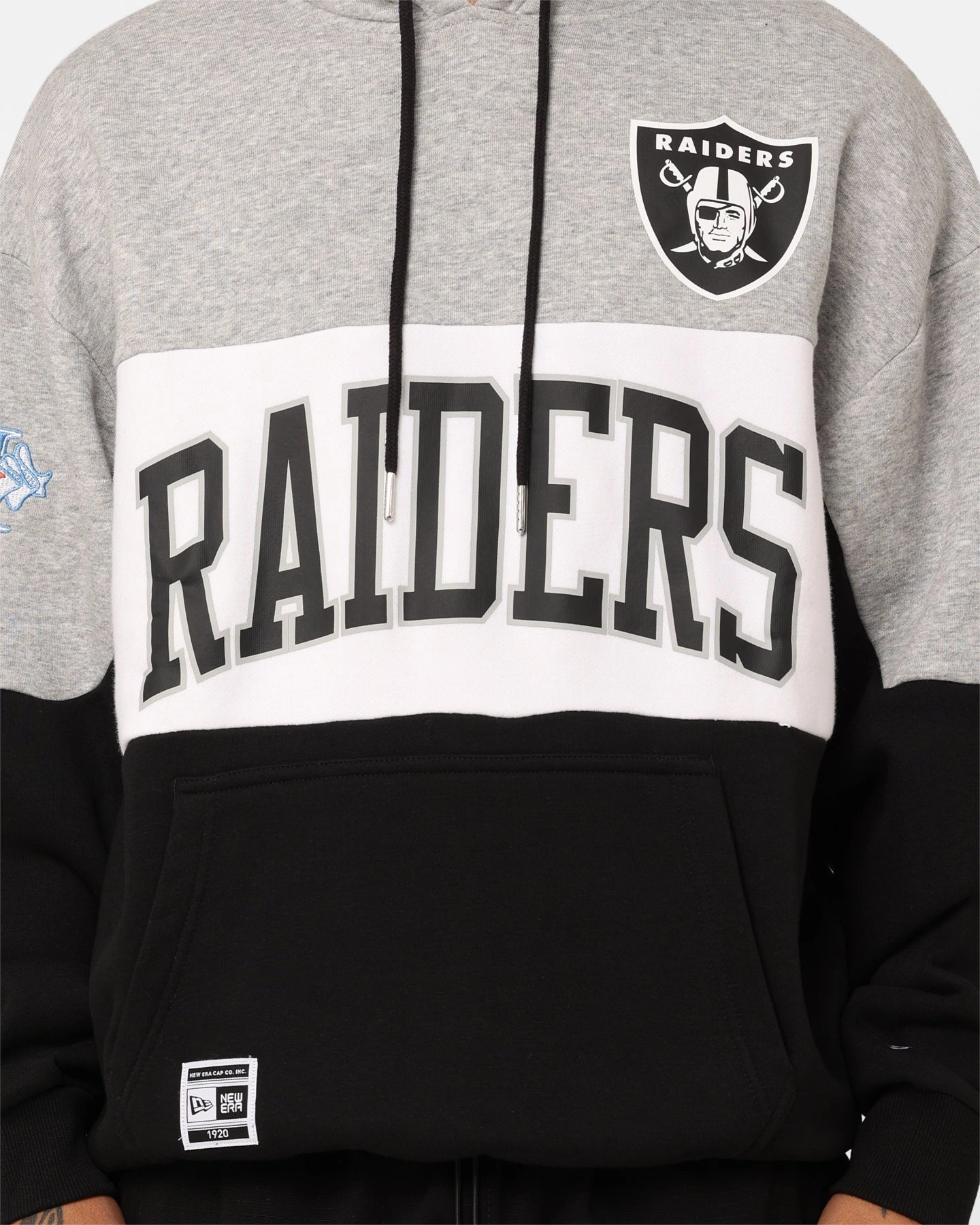 Grow Serve New Era Las Vegas Raiders Panel Hoodie Black
