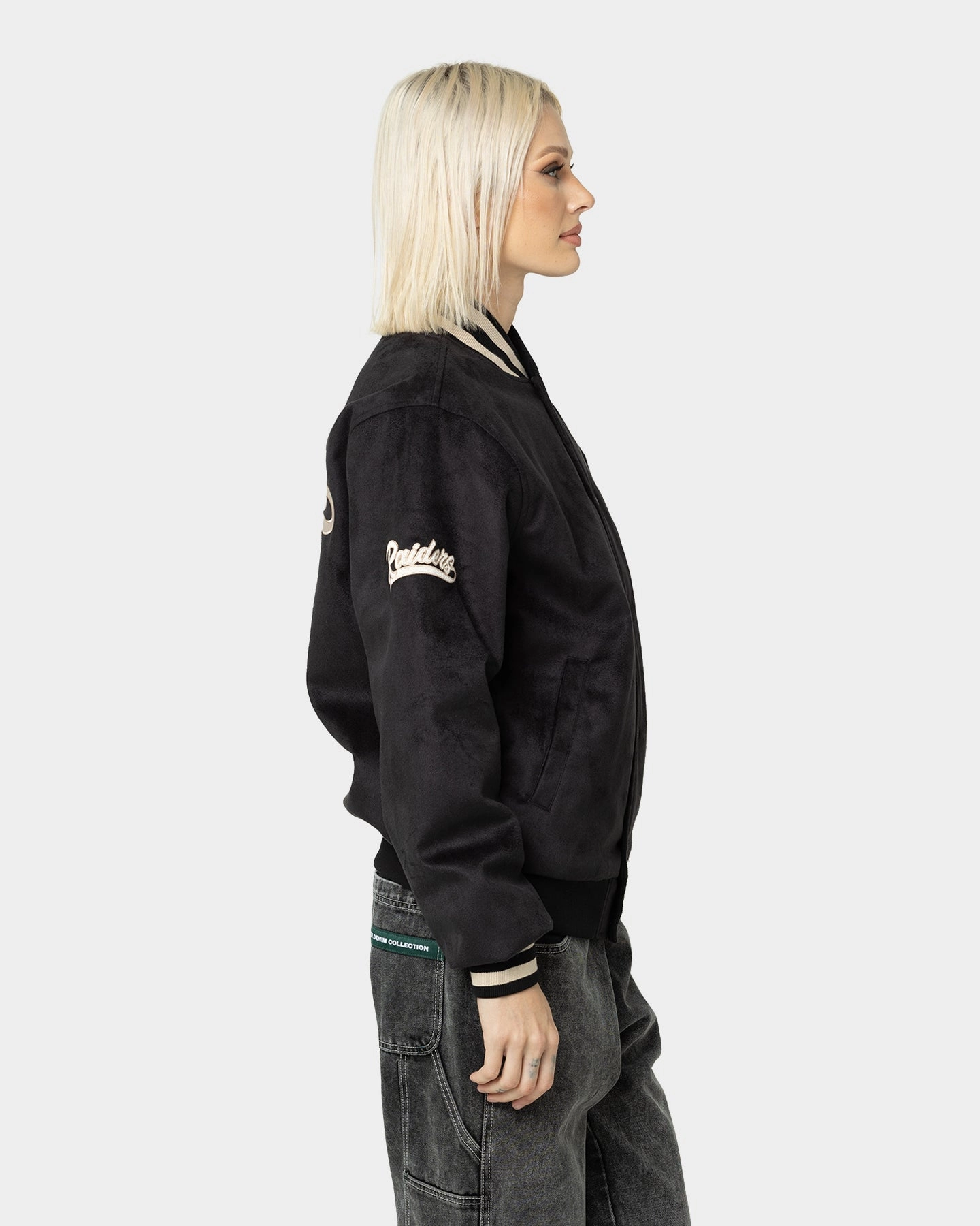 New Era Las Vegas Raiders Suede Jacket Black Danger Labor