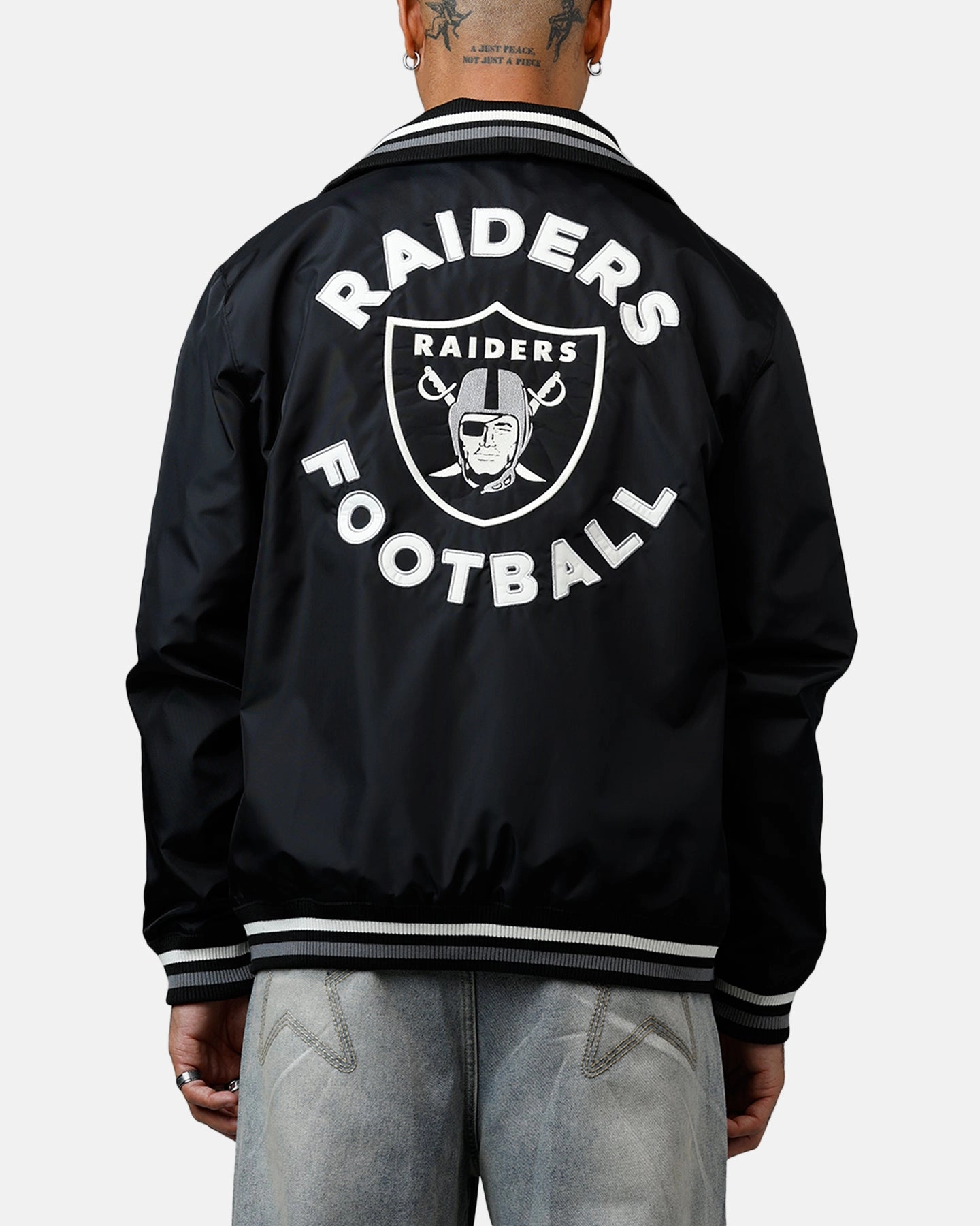 New Era Las Vegas Raiders Throwback Jacket Black All Season Fit All Weather Performance