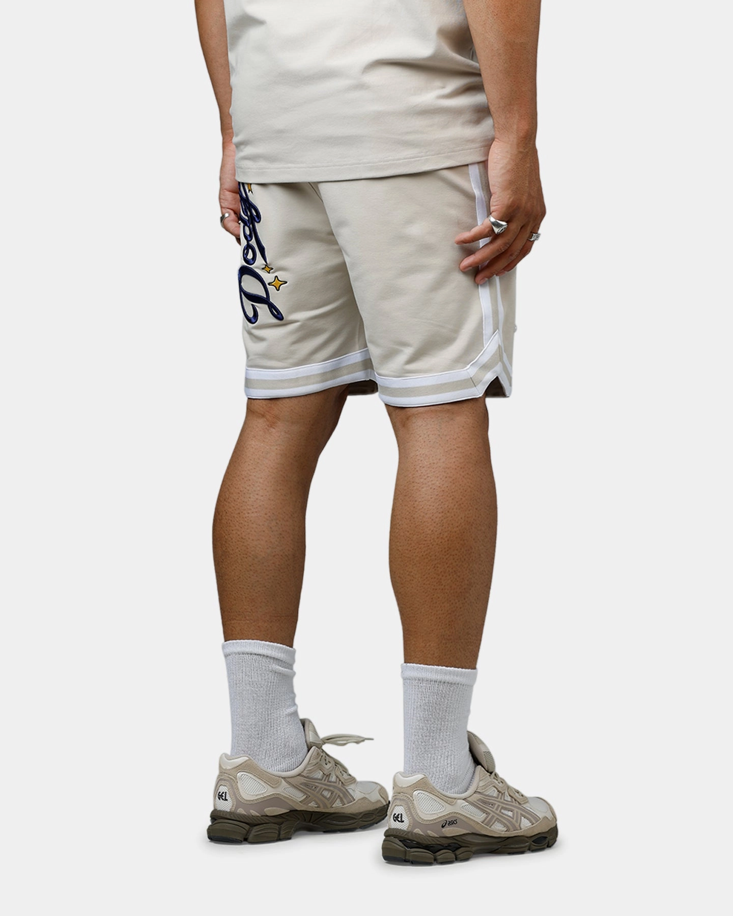 Odor Resistant Finish New Era Los Angeles Dodgers 'Logo Select' Summer Shorts Stone
