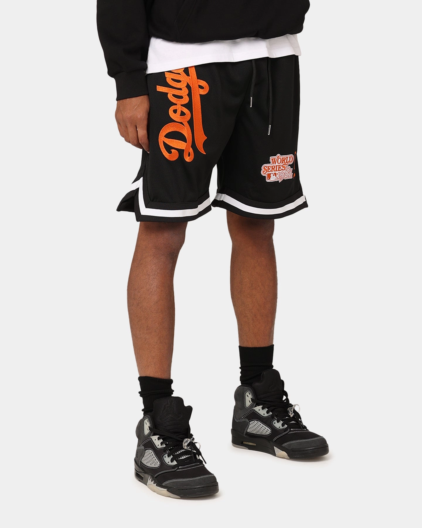 Underwear New Era Los Angeles Dodgers 'Scary Nights' Mesh Shorts Black/Orange
