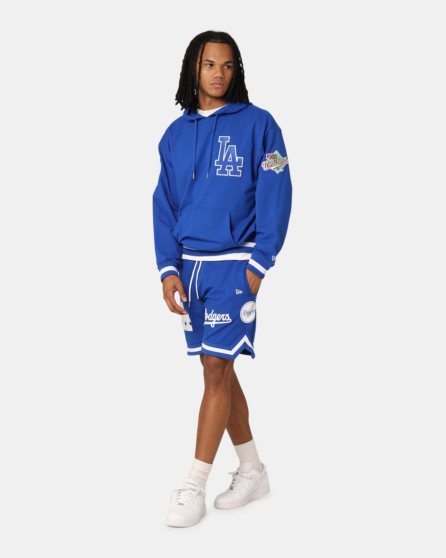 Sleek Fit New Era Los Angeles Dodgers Hoodie Bright Royal