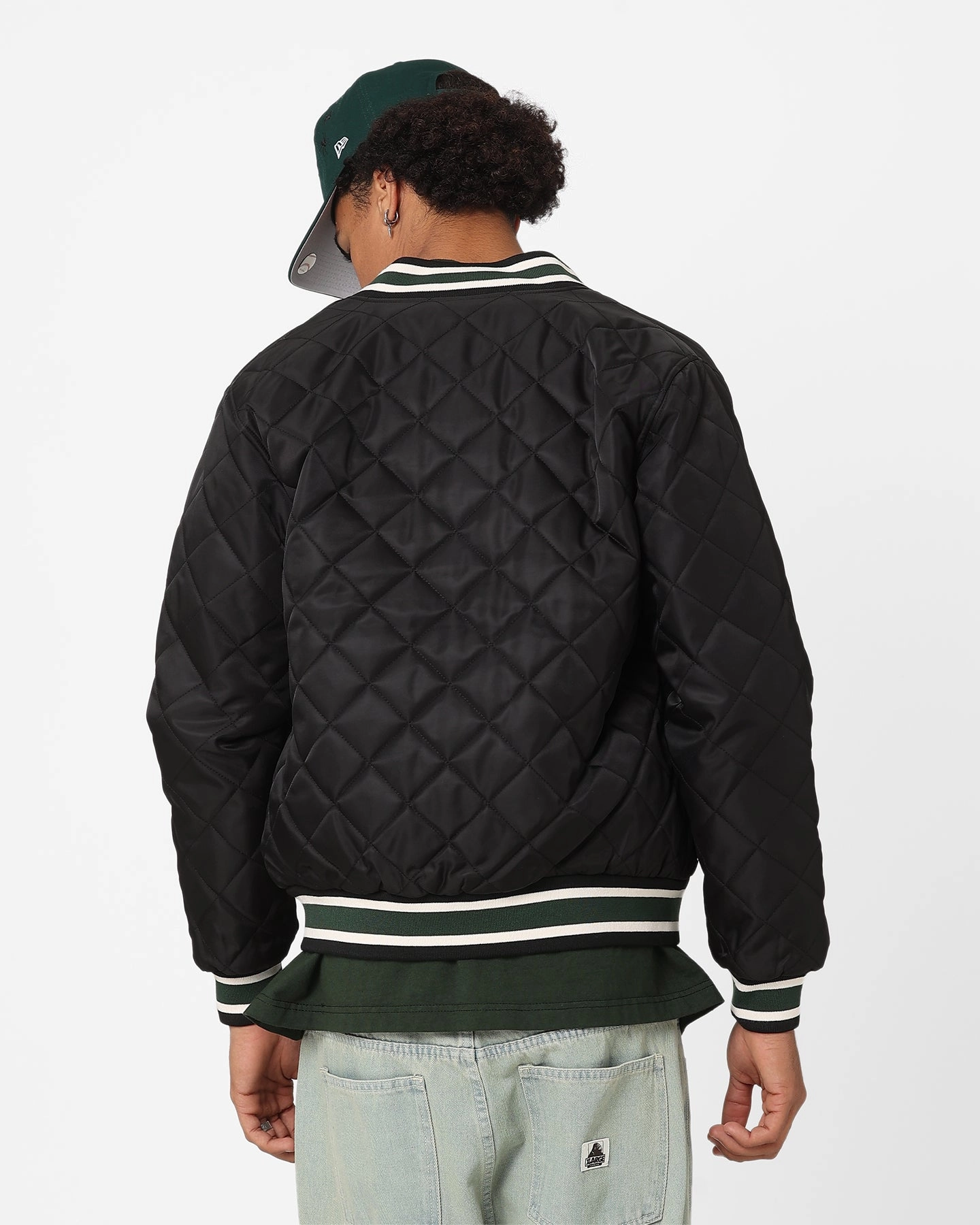 Recycled Polyester Blend New Era Los Angeles Dodgers Jacket Black