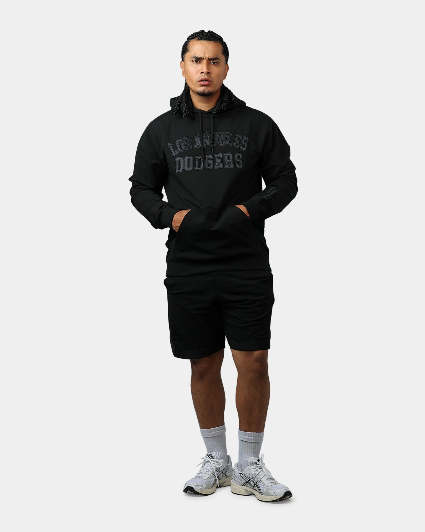 New Era Los Angeles Dodgers Logo Select Hoodie Black/Black AdjustableCuffs