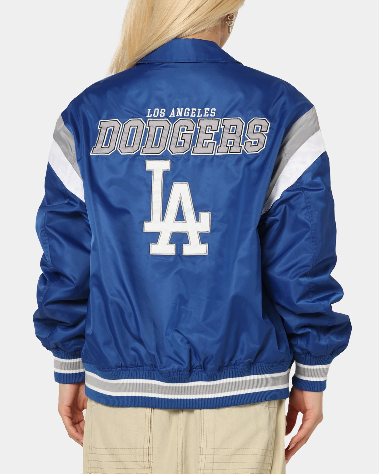 Raglan sleeves Outdoor Fashion New Era Los Angeles Dodgers MLB Retro Stadium Jacket Blue