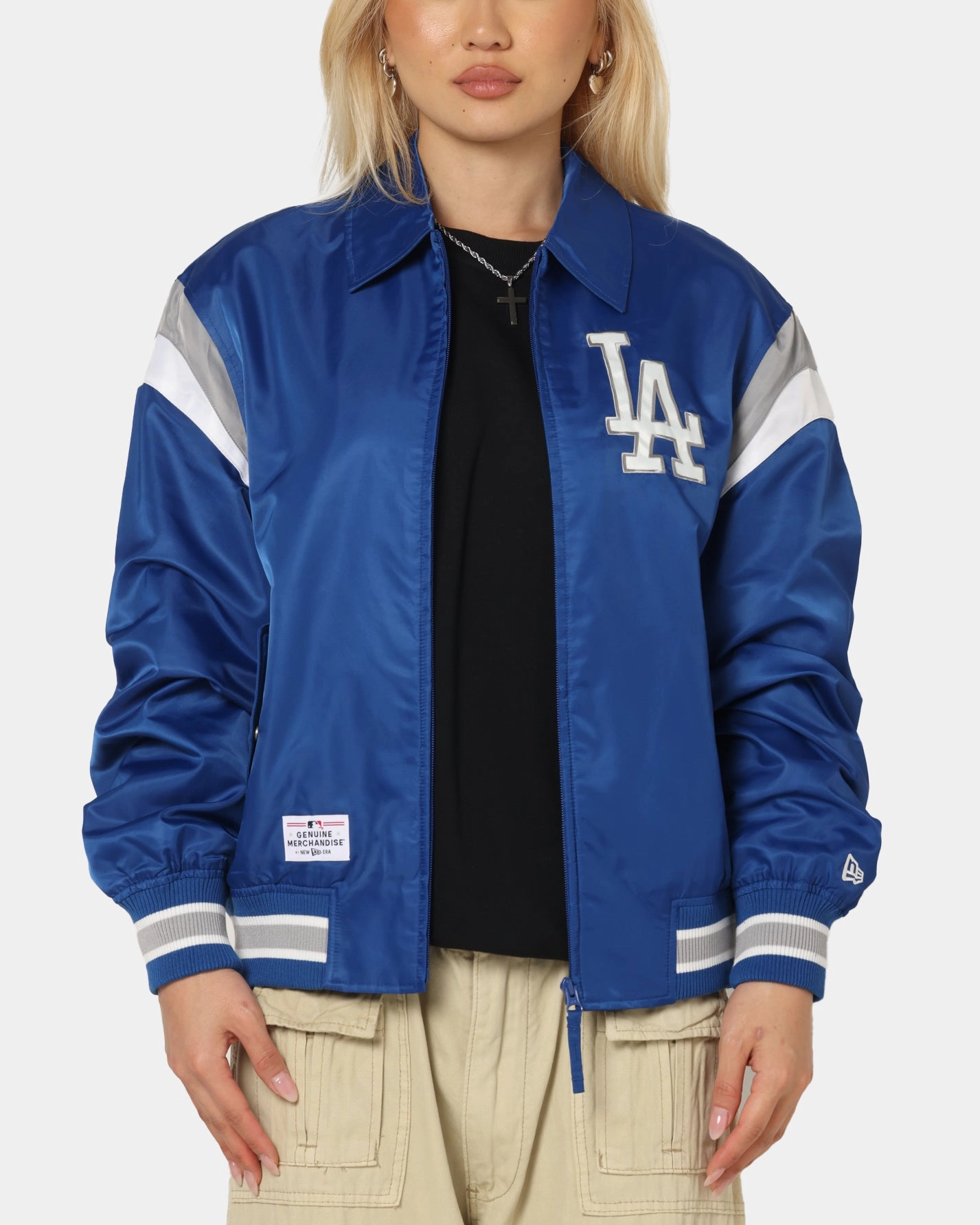 summer season New Era Los Angeles Dodgers MLB Retro Stadium Jacket Blue