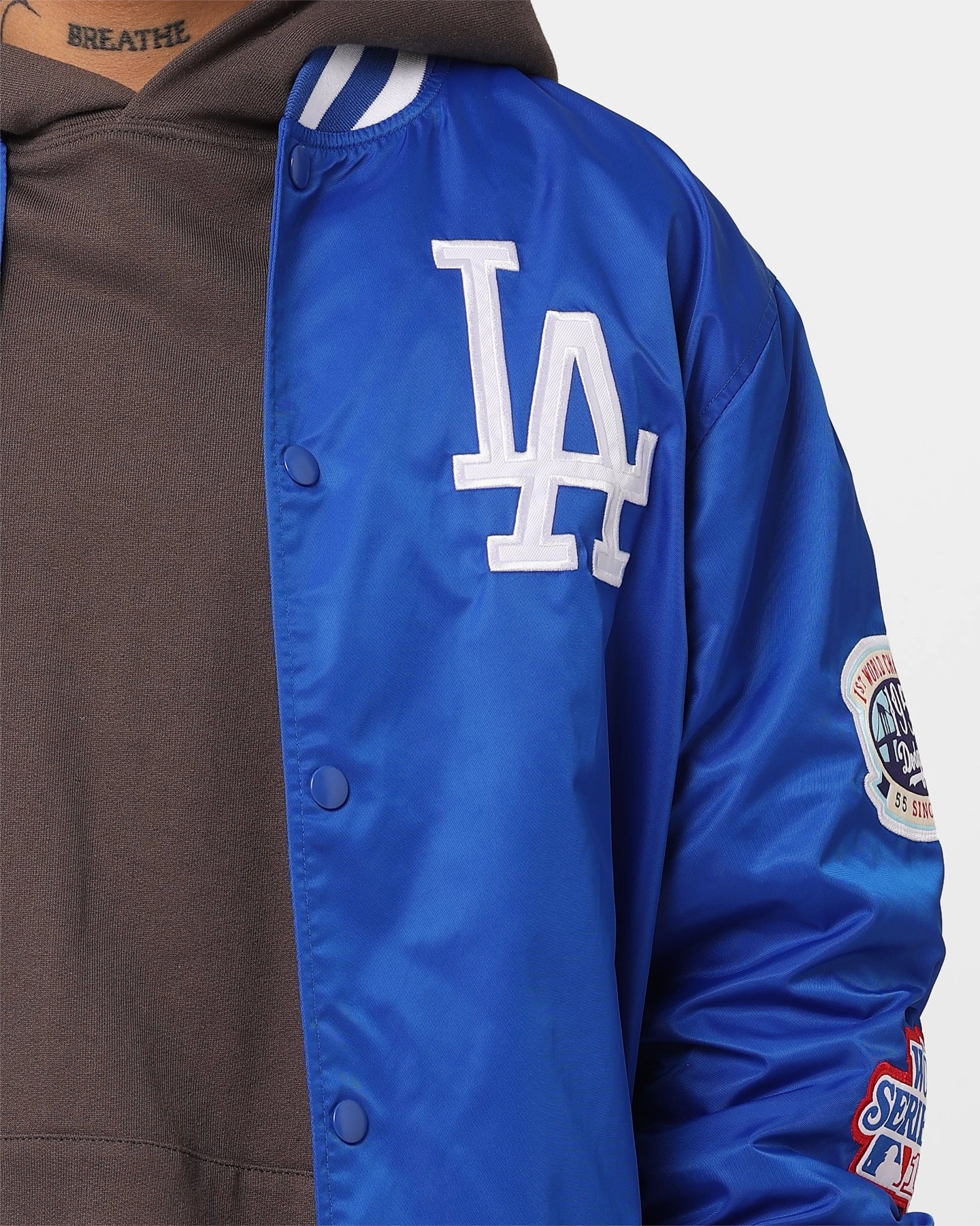 New Era Los Angeles Dodgers Nylon Varsity Jacket Bright Royal Surfer