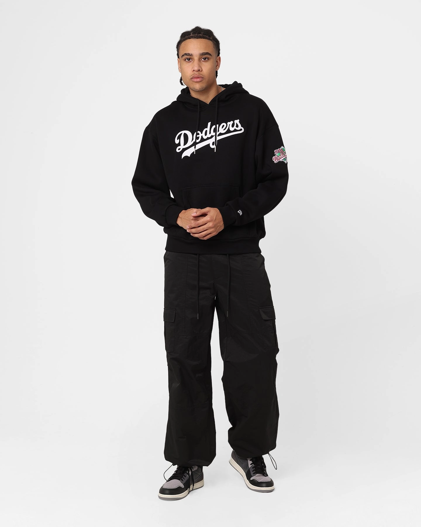 Gift Variable Baffle Sizing New Era Los Angeles Dodgers Oversized Hoodie Black