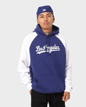 New Era Los Angeles Dodgers Raglan Hoodie Royal Interchangeable Collar System