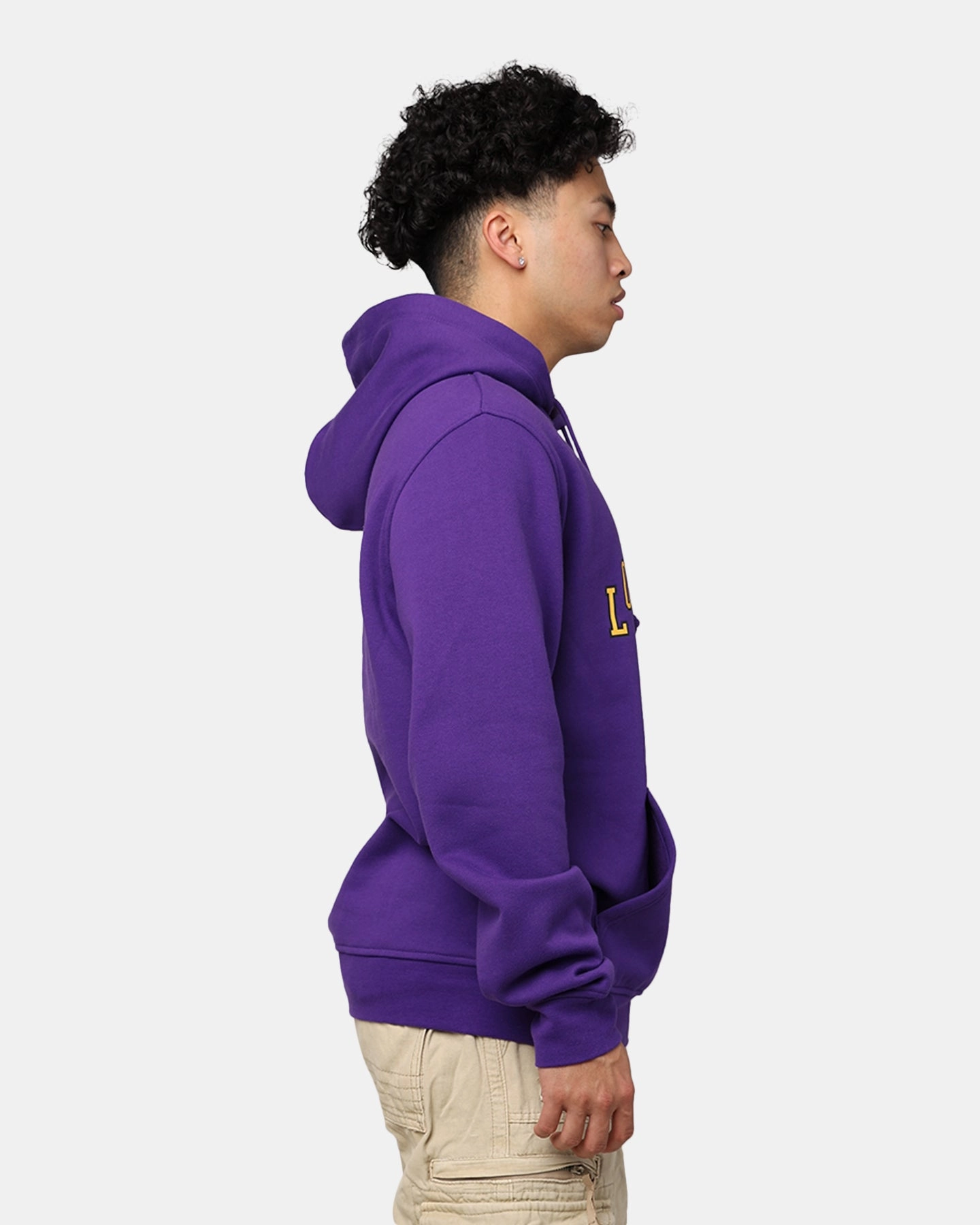 Rugged Look Soft Inner Lining New Era Los Angeles Lakers NBA 2023 Hoodie Purple