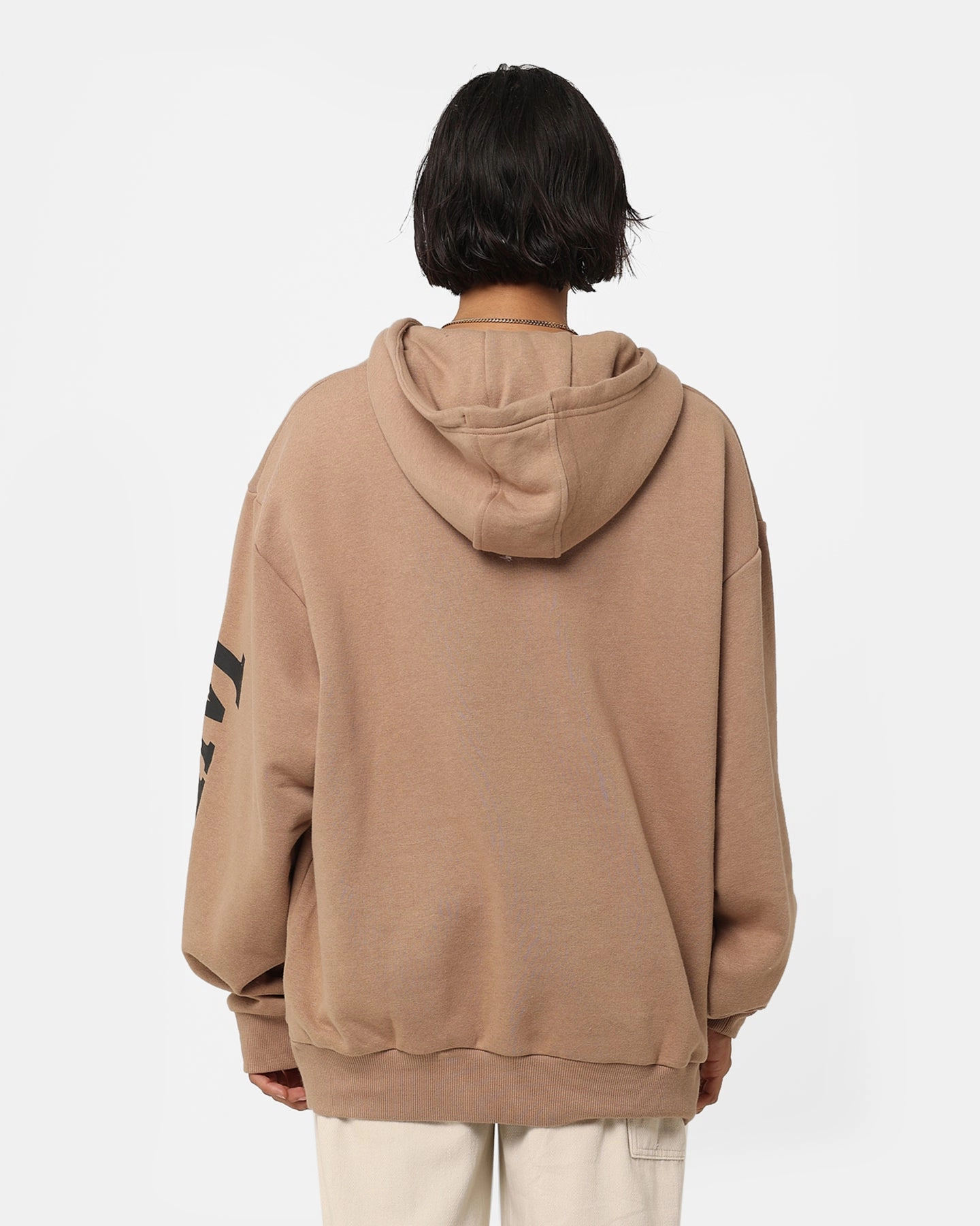 New Era Los Angeles Lakers Quarter Zip Sleeve Script Hoodie Khaki/Black non adjustable Weekend Comfort