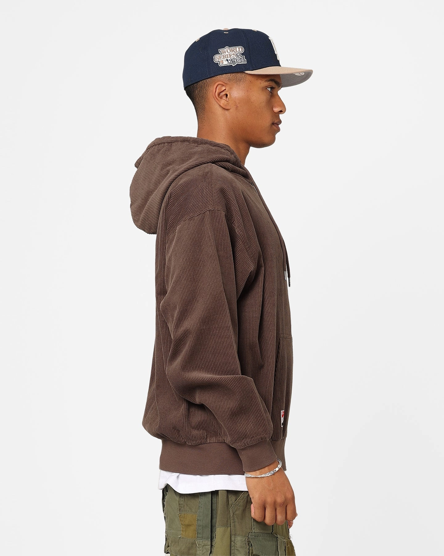 Diploma Lightweight Layer New Era Los Angeles Oversized Zip Hoodie Moss