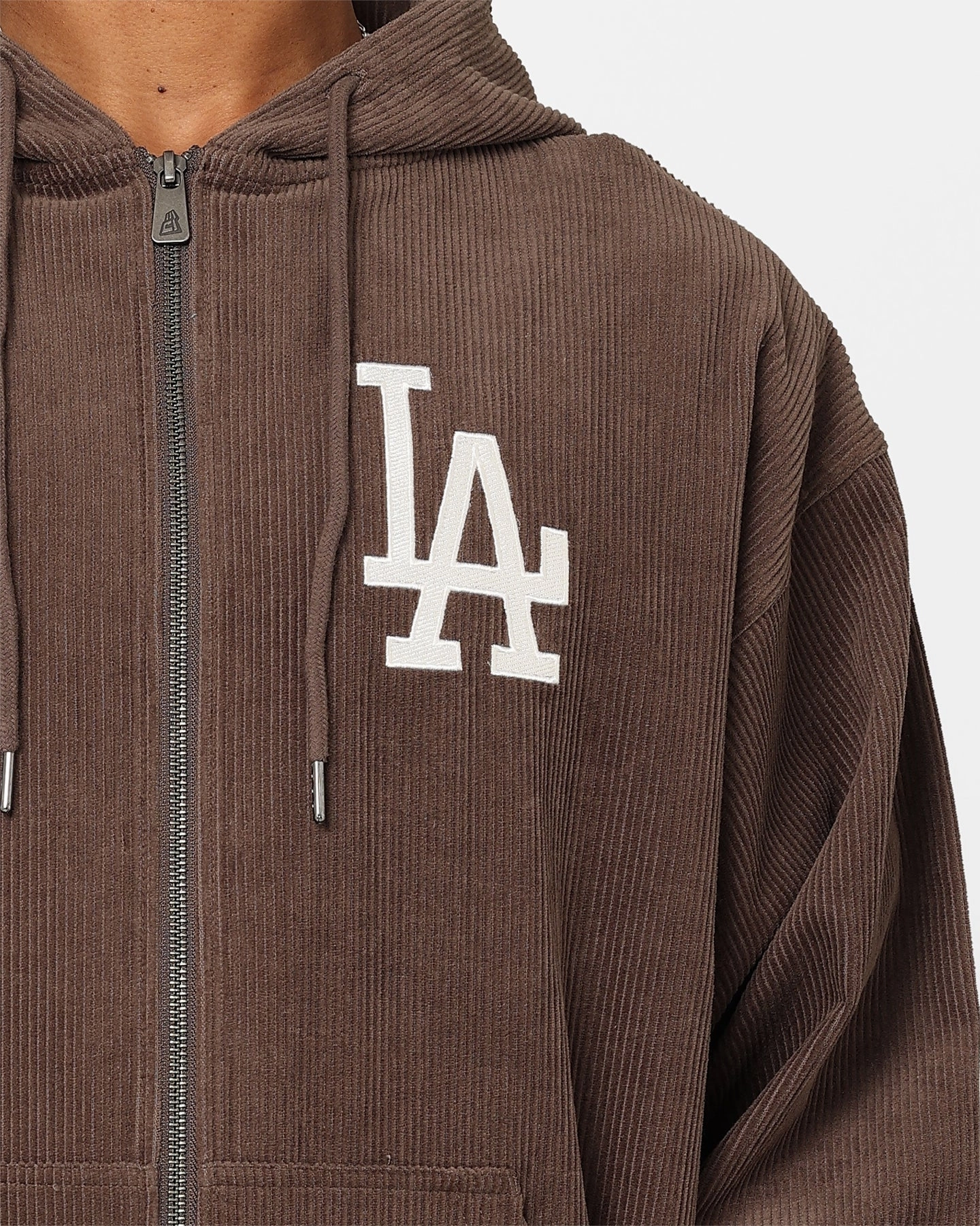 petite size New Era Los Angeles Oversized Zip Hoodie Moss